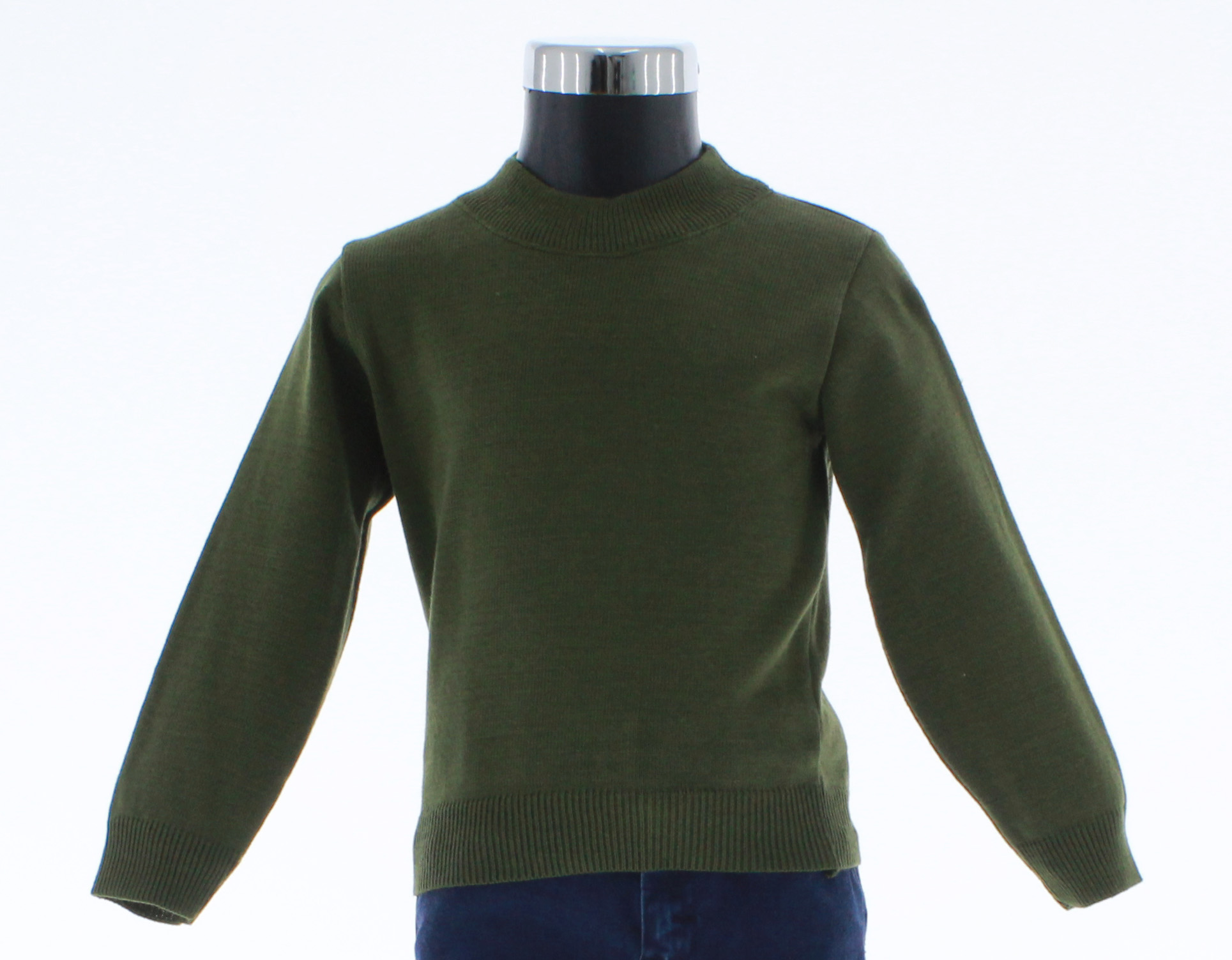 Sueter Ligero Niño Color Verde Cuello Alto 3452 2 a 16 Años.