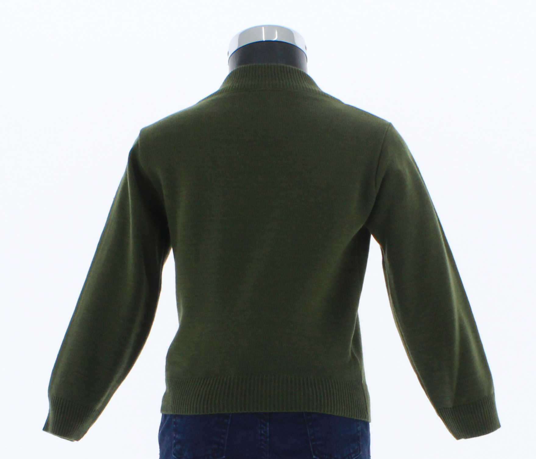 Sueter Ligero Niño Color Verde Cuello Alto 3452 2 a 16 Años.