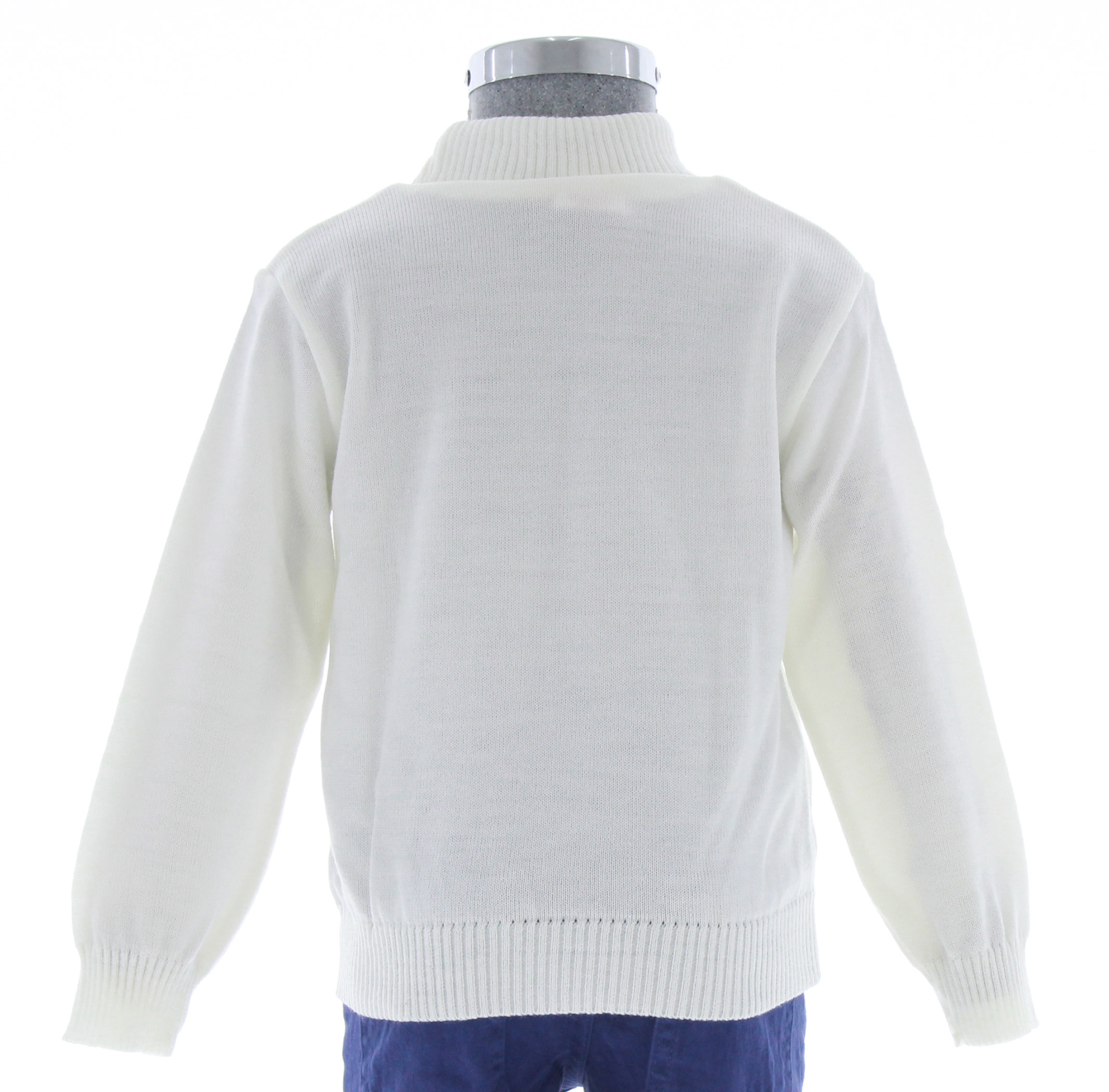 Sueter Ligero Niño o Niña Color Blanco Cuello Alto 3455 2 a 16 Años.