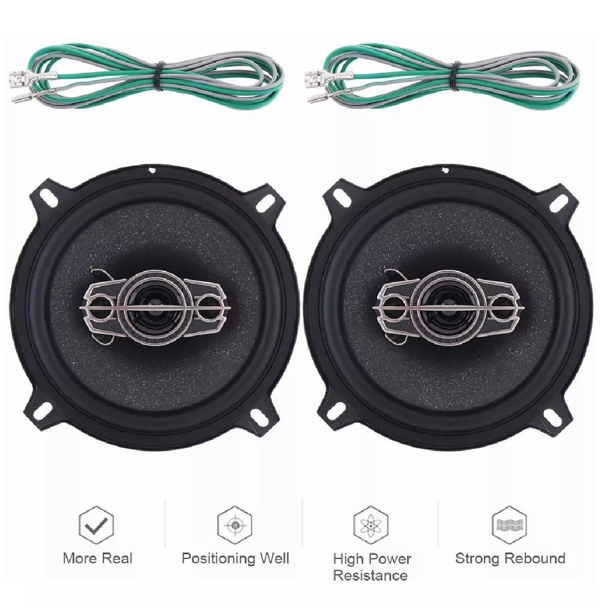 Bocinas 4in Coaxial Para Carro Auto 4 Vías Car Audio