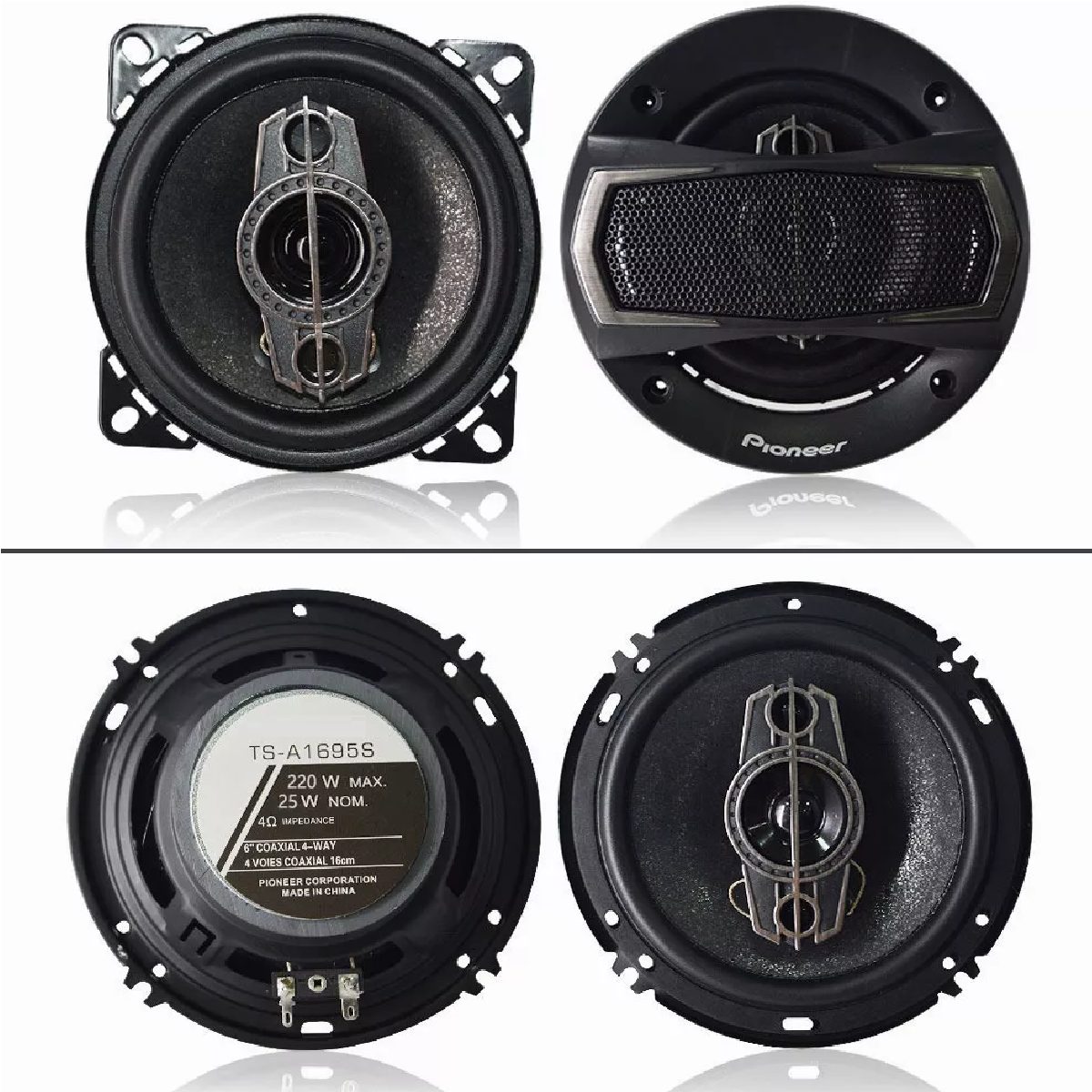 Bocinas 4in Coaxial Para Carro Auto 4 Vías Car Audio