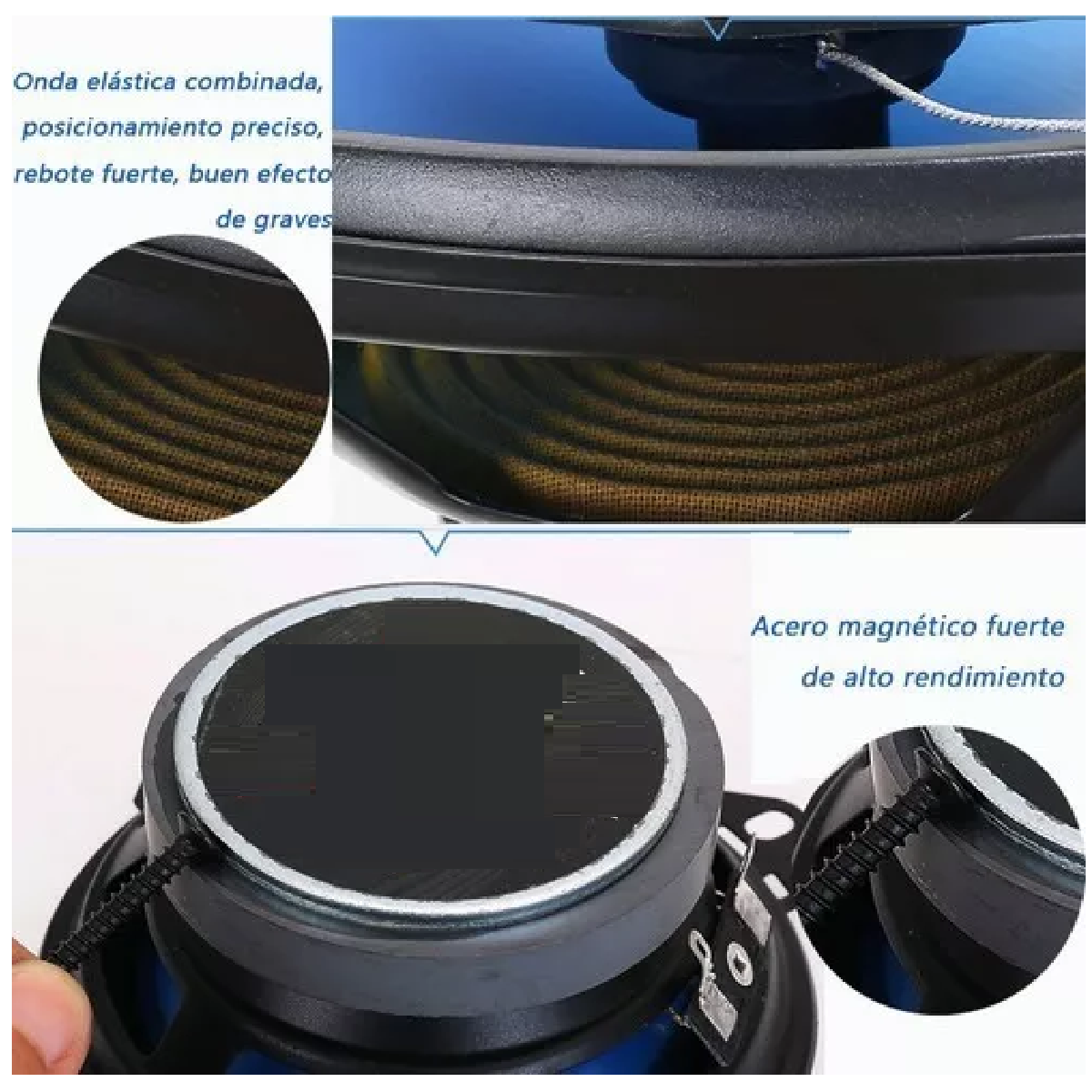 Par Bocinas Para Carro Auto Coaxial Banda Dual 4 Pulgadas