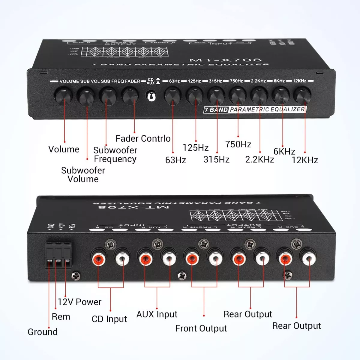 Ecualizador De 7 Bandas Canales Grafico