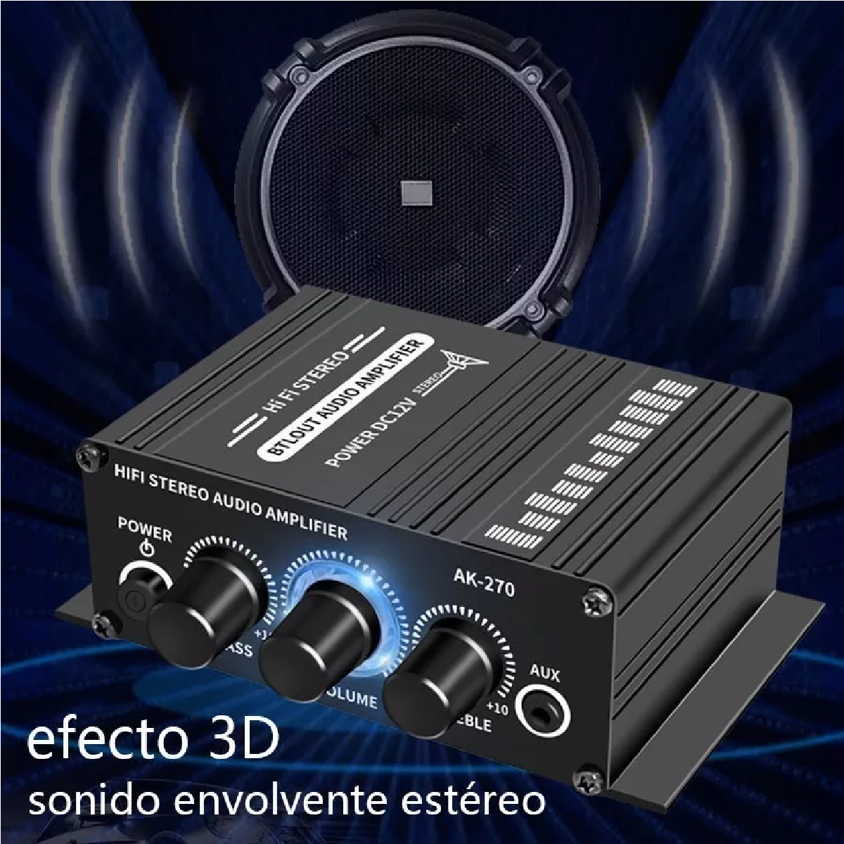 Amplificador 400w Para Auto Moto Casa Conexion Rca