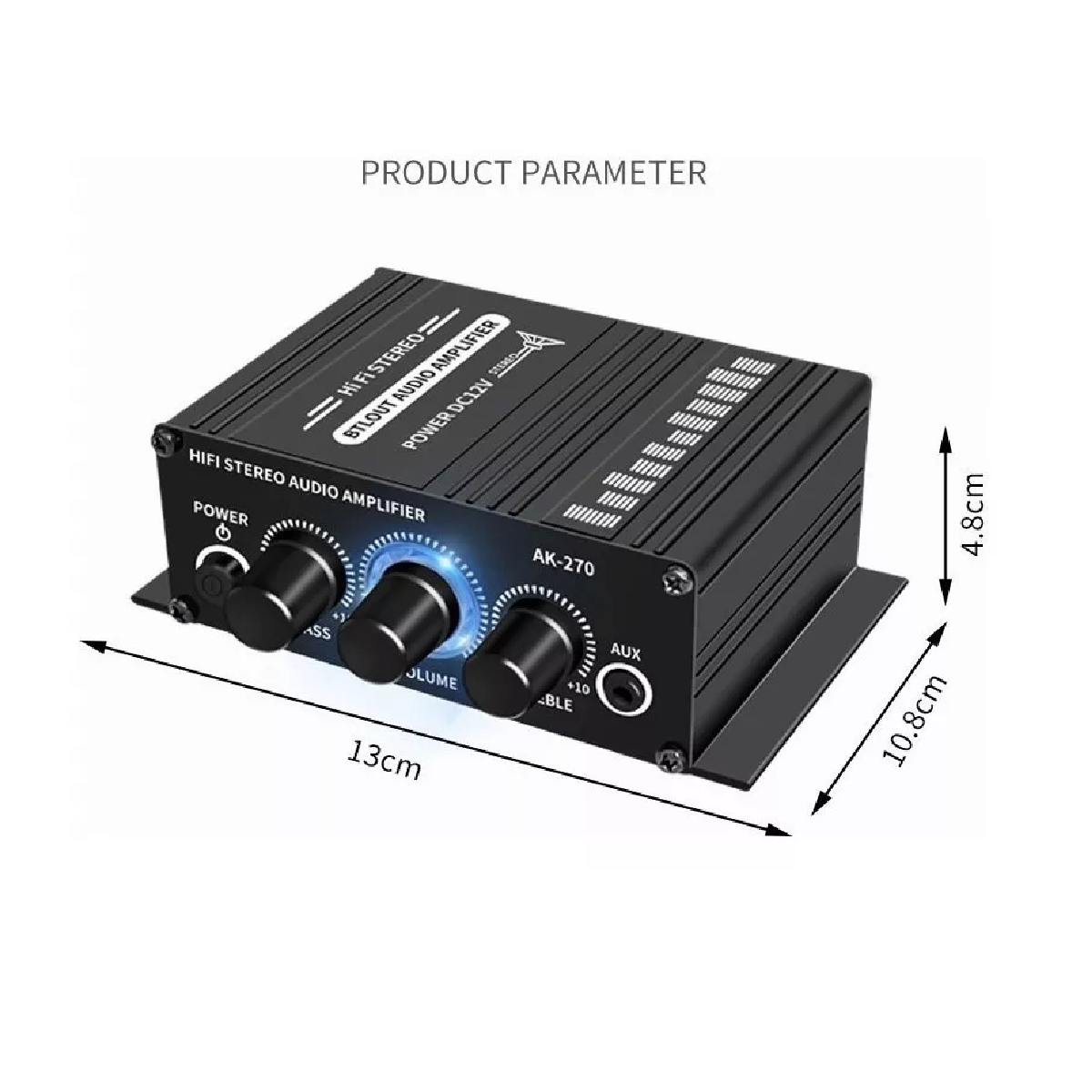 Amplificador 400w Para Auto Moto Casa Conexion Rca