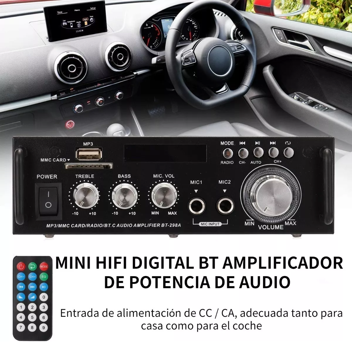 Amplificador De Audio Estéreo Hifi Bluetooth 5.0 600w Lcd