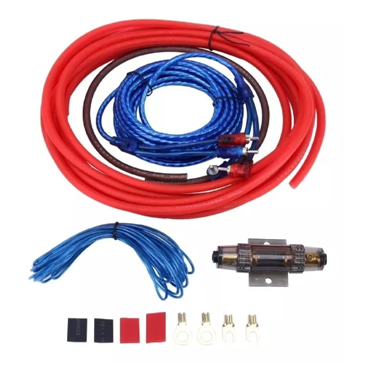 Kit Profesional Audio Hd Cables Para Subwoofer Amplificador