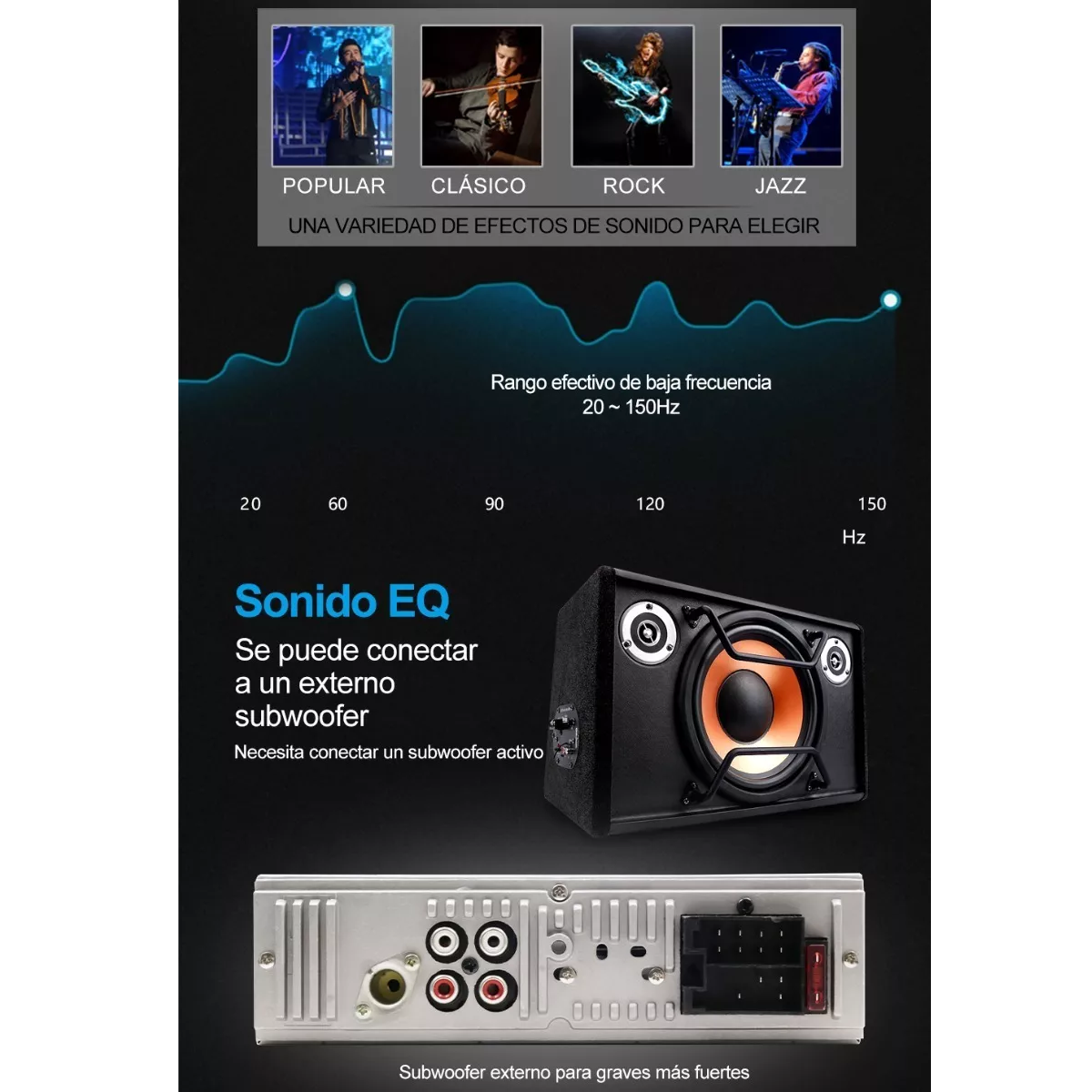 Reproductor Autoestéreo , Control Por Voz Bluetooth Dual Usb