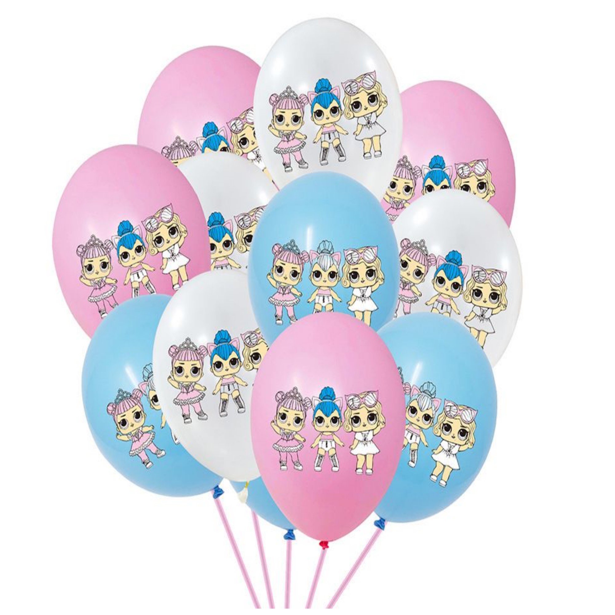 Globos De Cumpleaños 38 Pzas Decoración Kit De Fiesta Lol