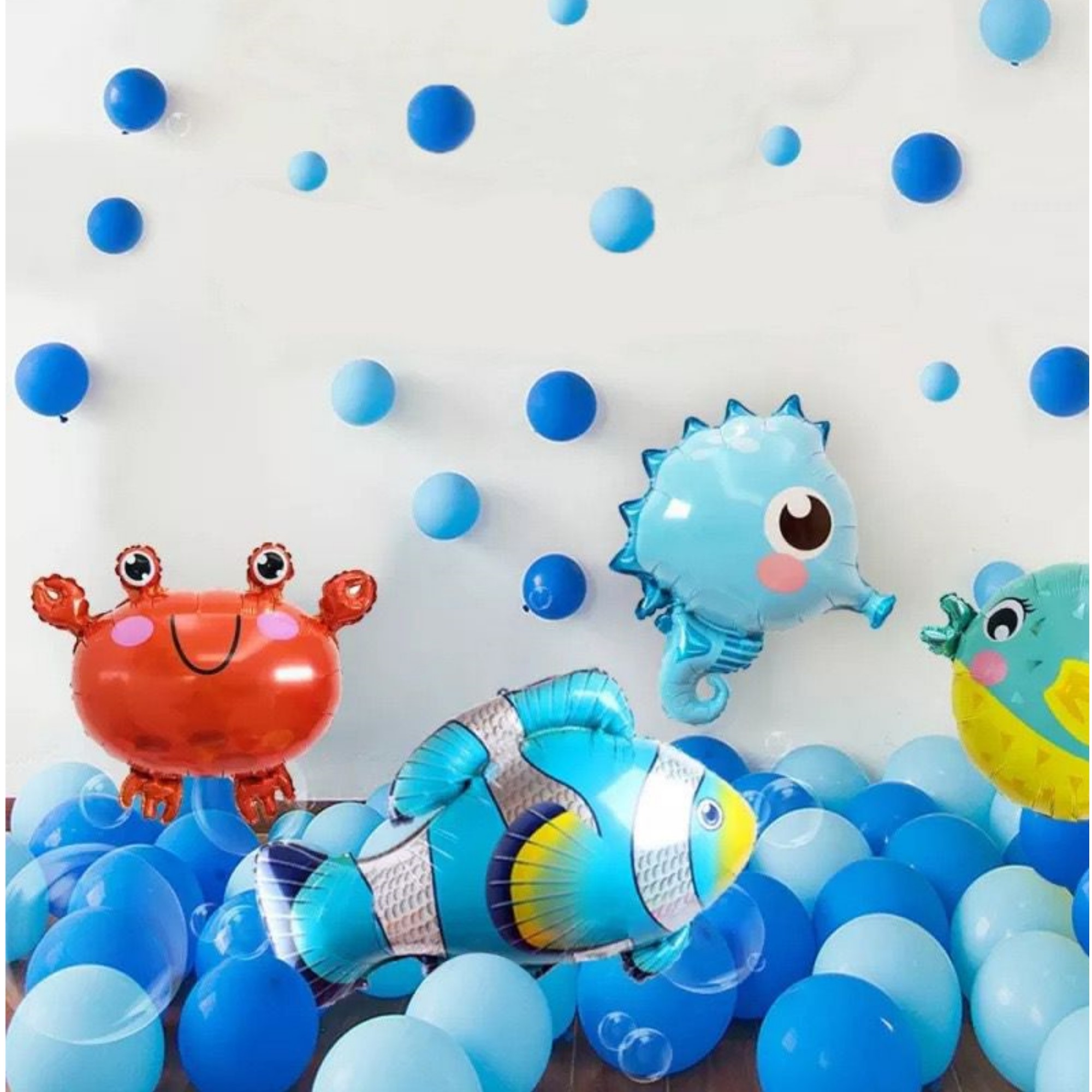 Globos Para Decoración Kit Globos Metálicos Peces Tropical
