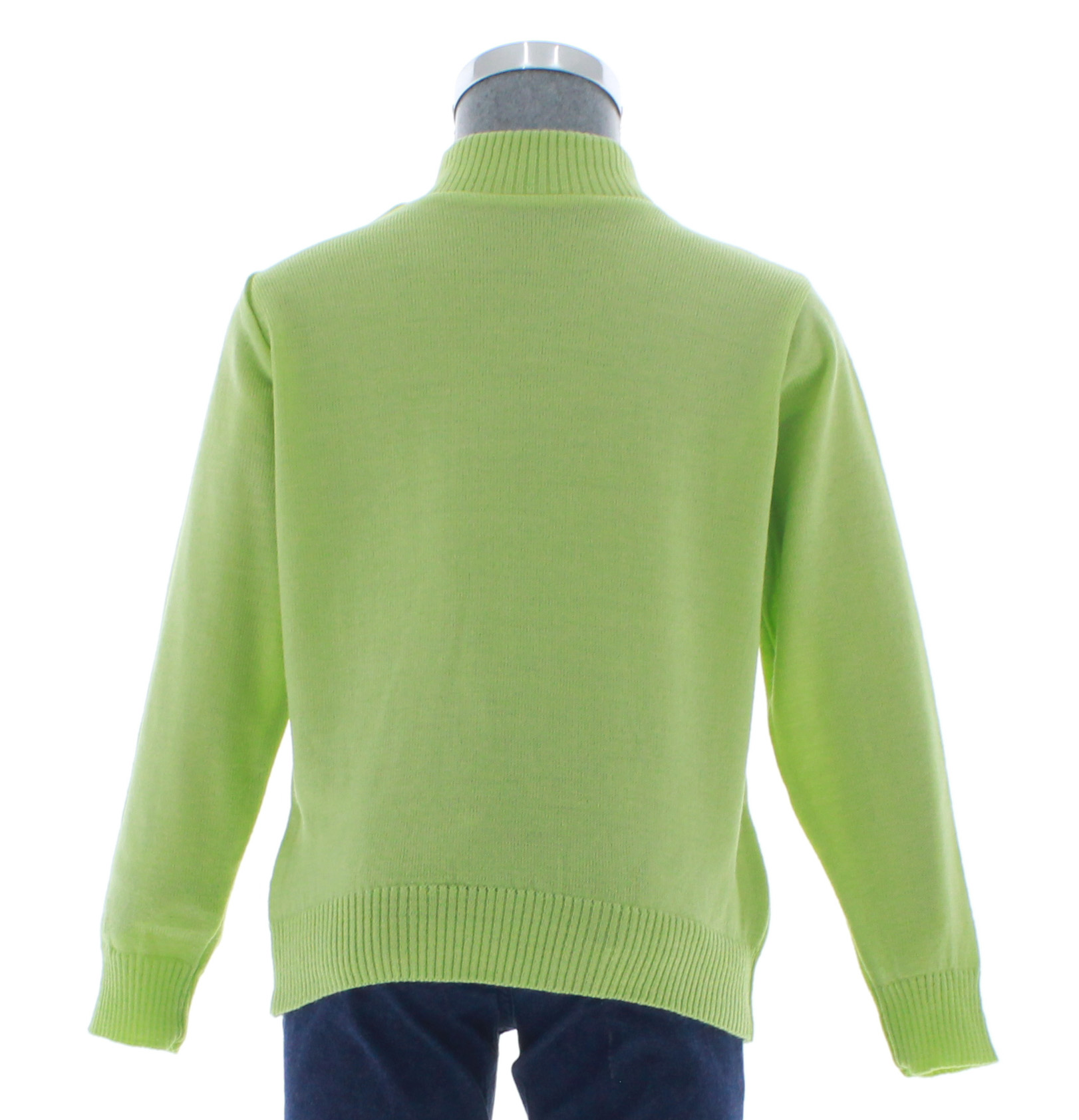 Sueter Ligero Niño o Niña Color Verde Cuello Alto 3459 2 a 16 Años.