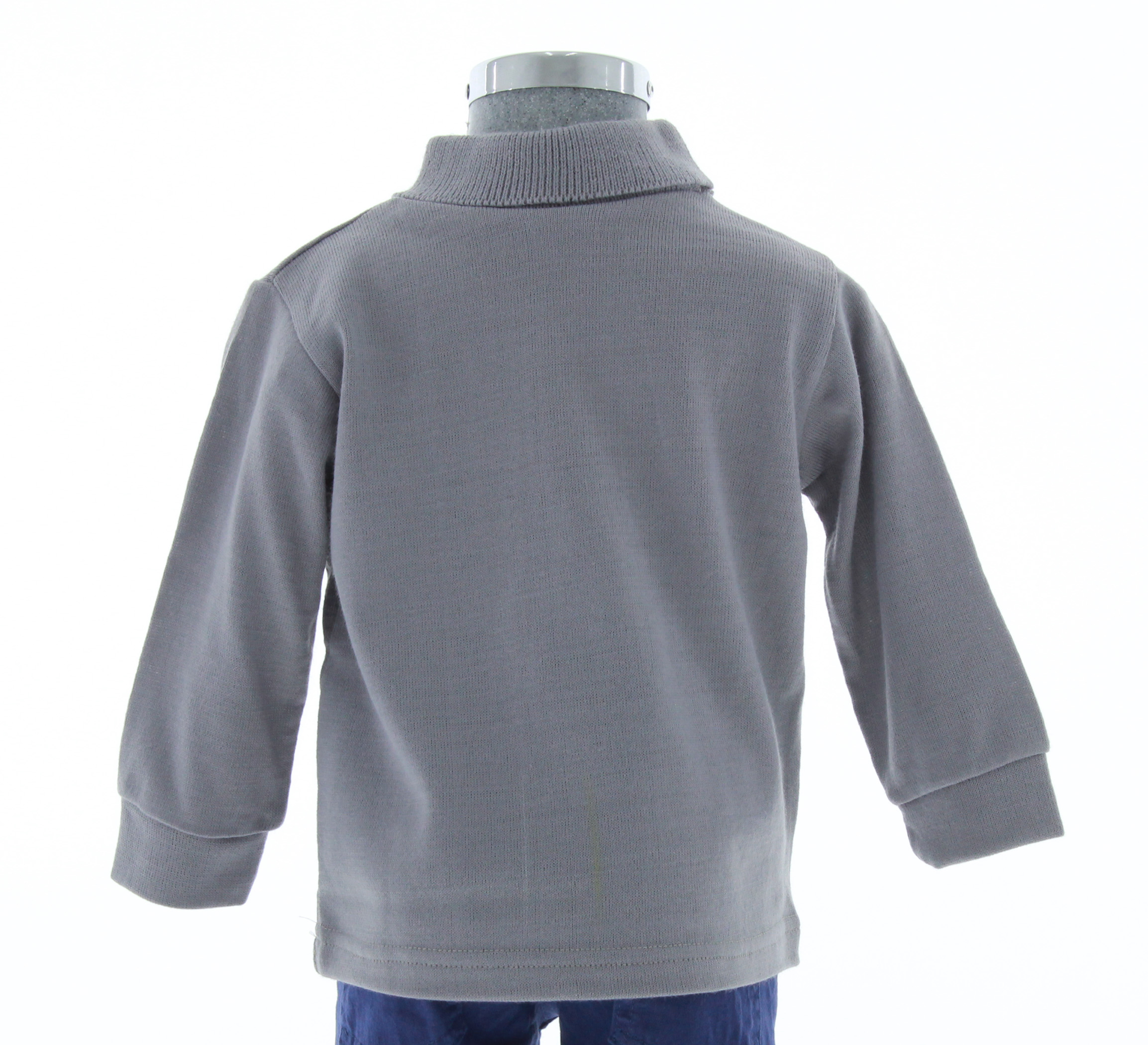 Sueter Ligero Niño Color Gris Cuello Alto 3462 2 a 16 Años.