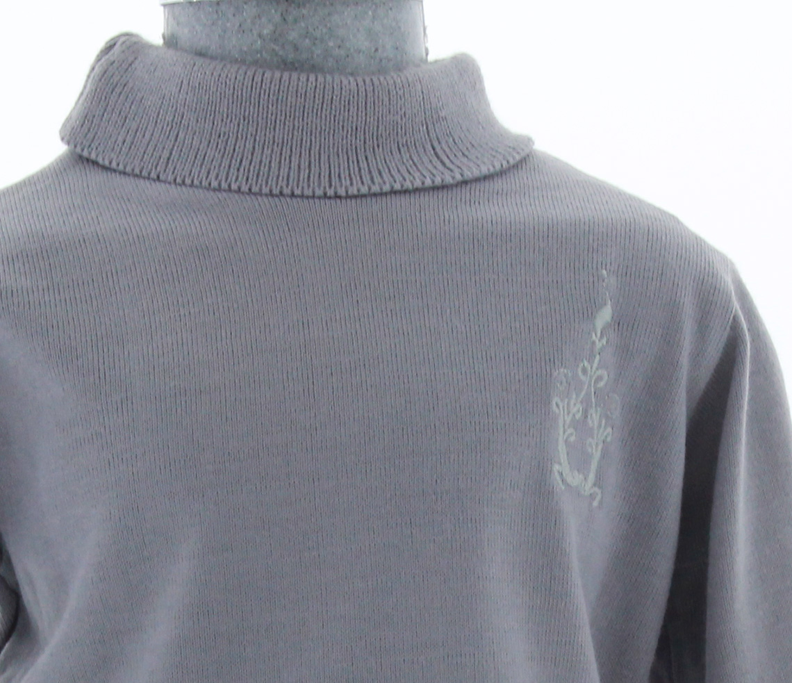 Sueter Ligero Niño Color Gris Cuello Alto 3462 2 a 16 Años.