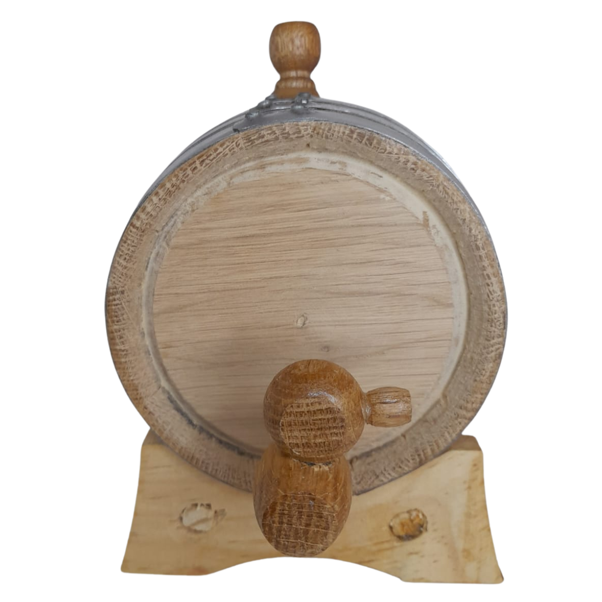 Barril para Tequila personalizado aro plateado 1L