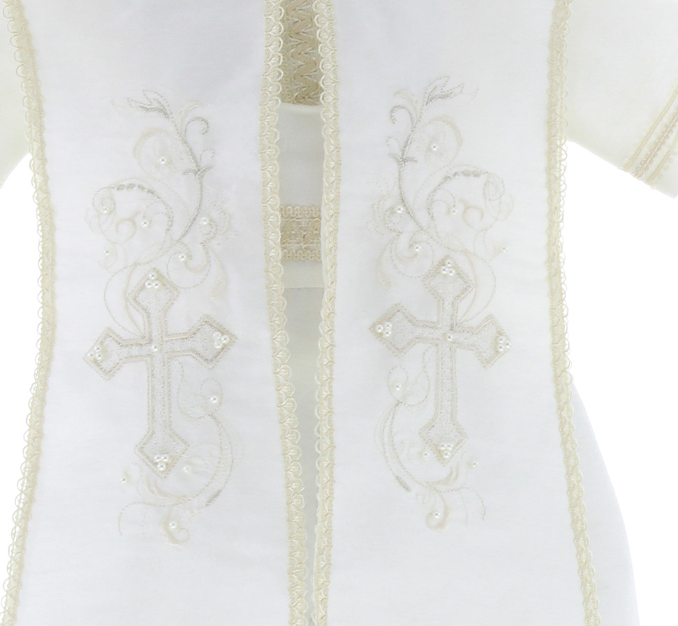 Ropón Bautizo Niño con Kit de Vela y Sabana 3466 0 a 4 Años.