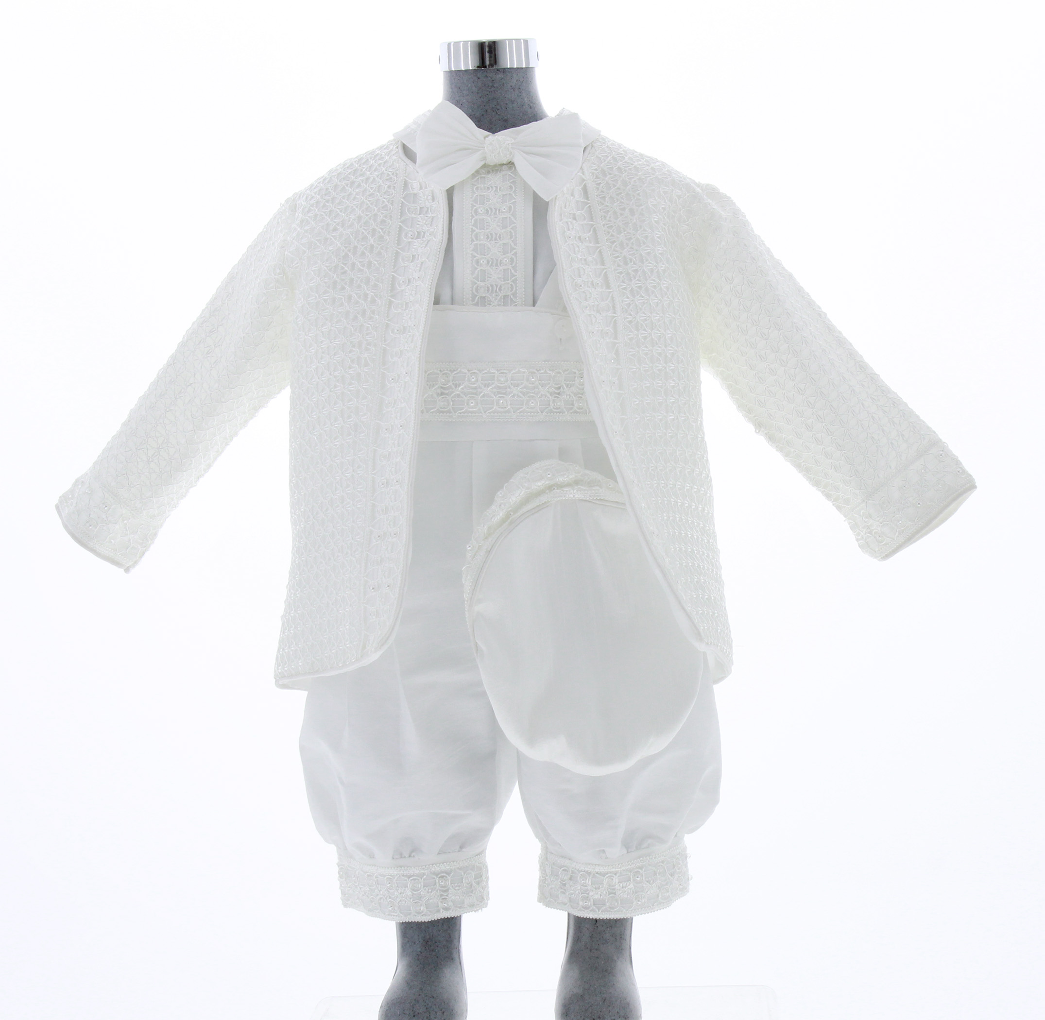 Ropón Bautizo Niño con Kit de Vela y Sabana 3469 0 a 4 Años.