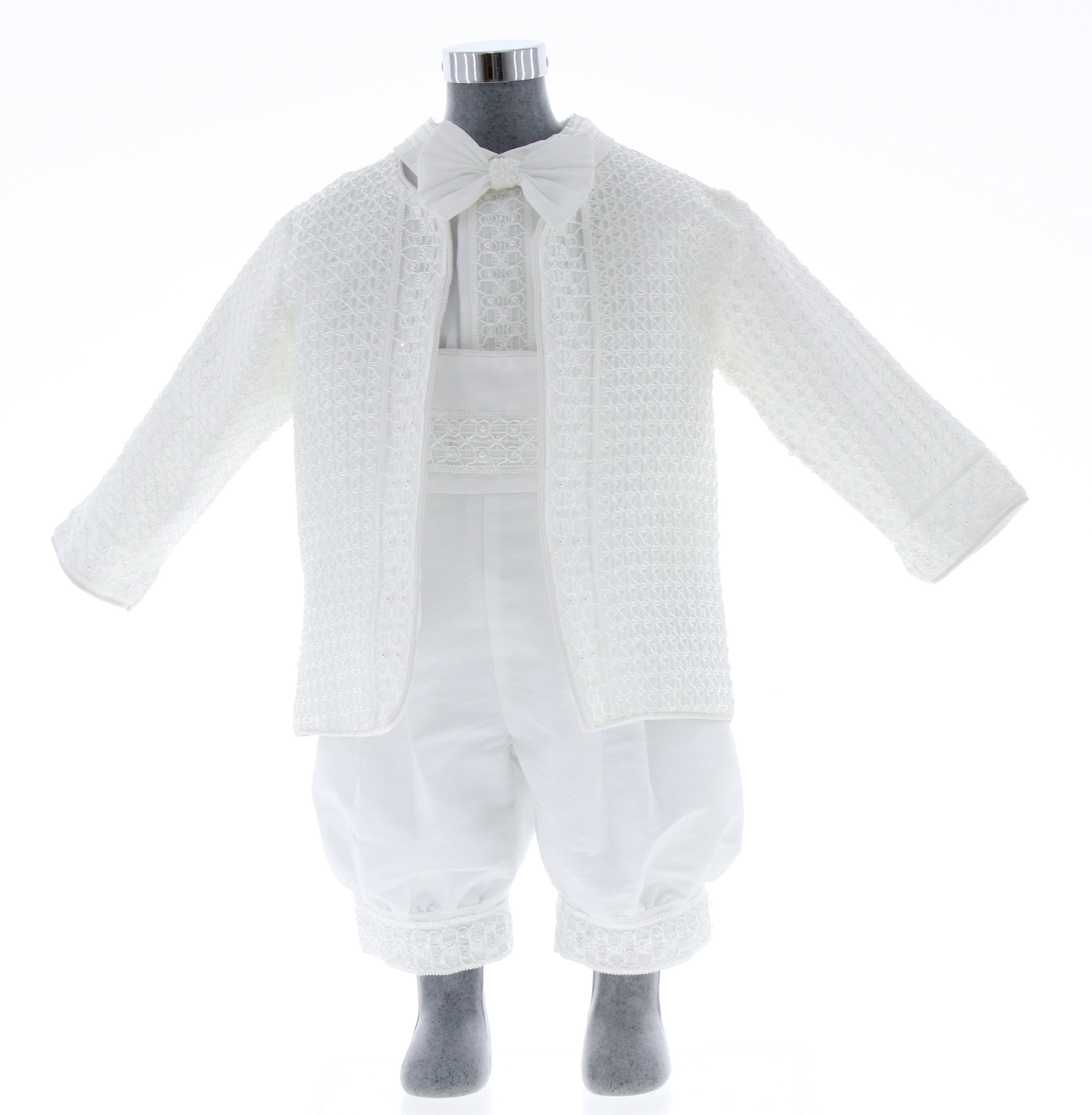 Ropón Bautizo Niño con Kit de Vela y Sabana 3469 0 a 4 Años.