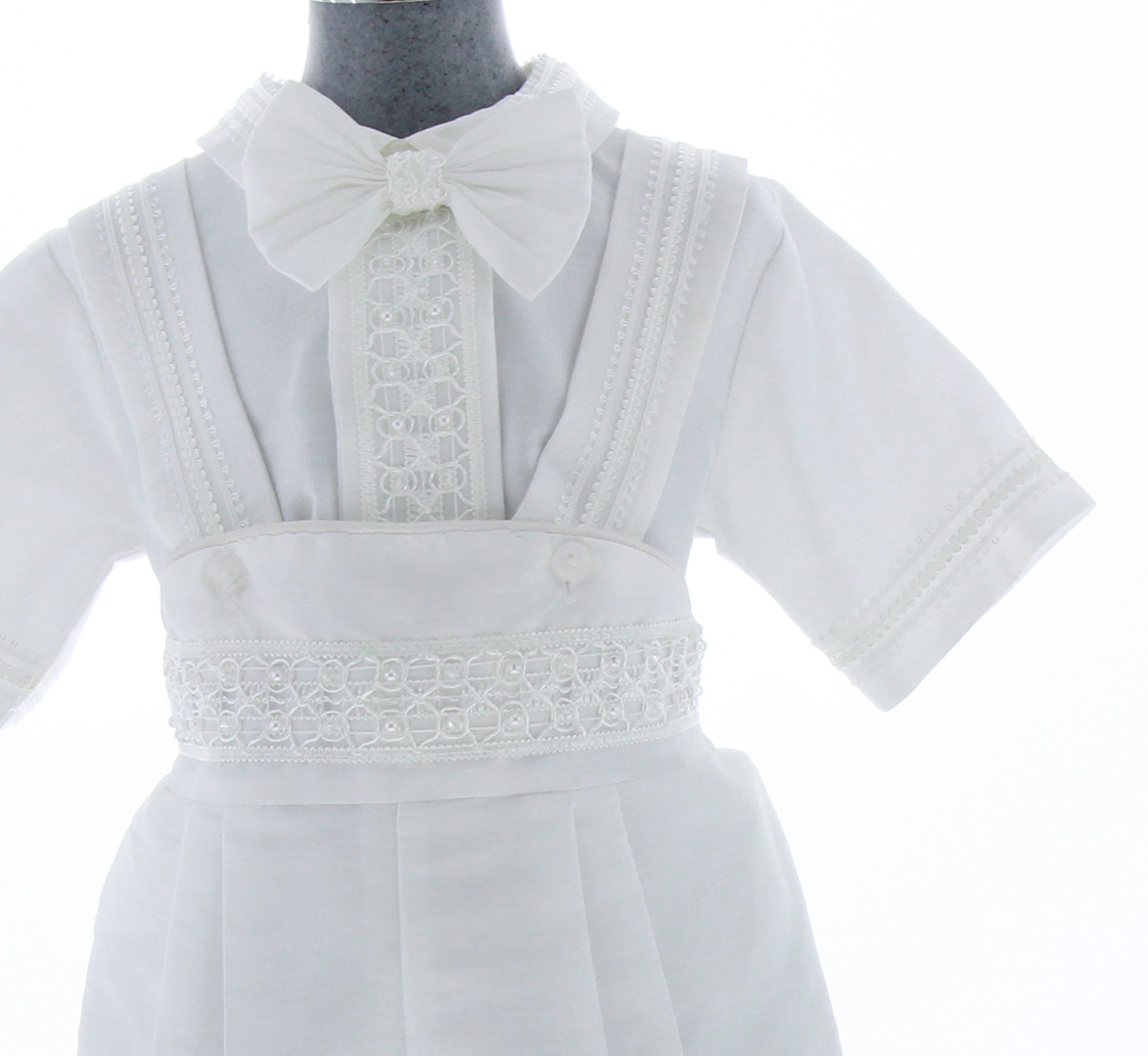 Ropón Bautizo Niño con Kit de Vela y Sabana 3469 0 a 4 Años.