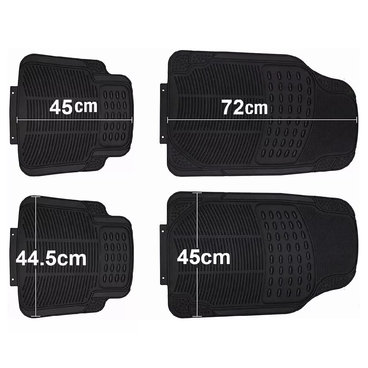 Juego Tapete 4 Piezas Uso Rudo Autos Y Camionetas Universal