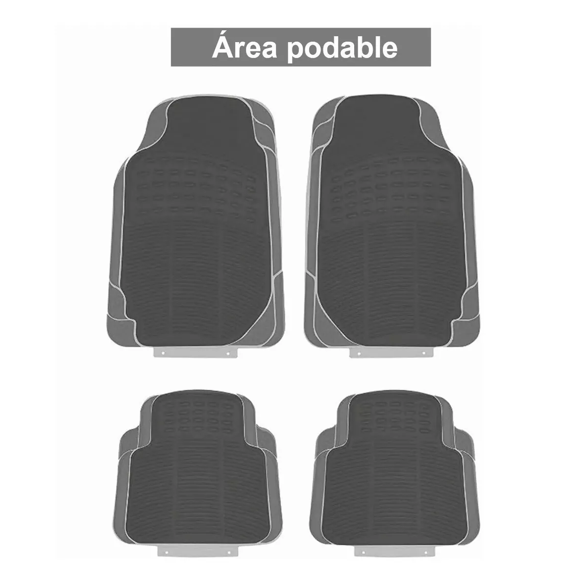 Juego Tapete 4 Piezas Uso Rudo Autos Y Camionetas Universal