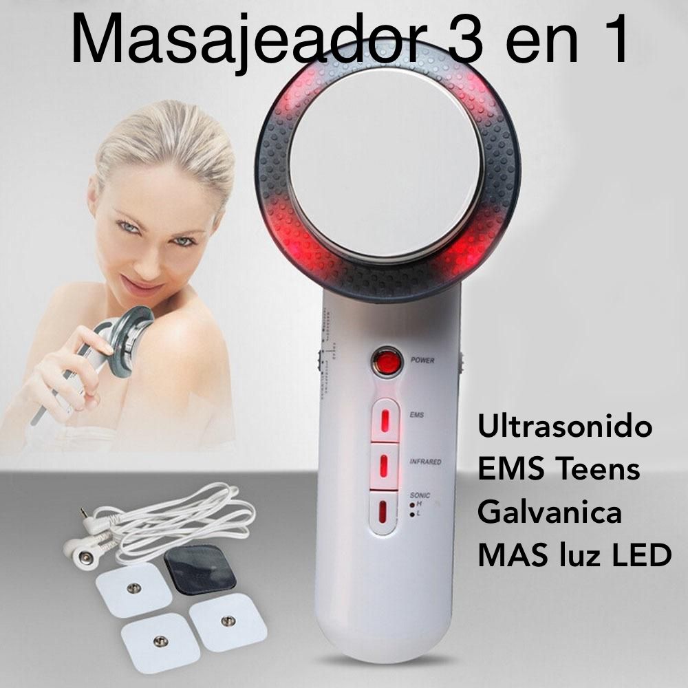 Masajeador 3 en 1  Ultrasonico Galvanica EMS 