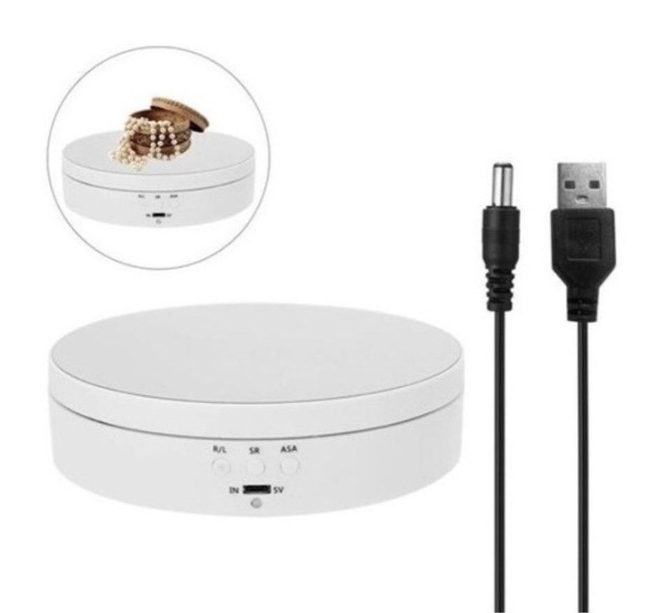 Base Plataforma Exhibición Fotografía Productos  360 Giratoria