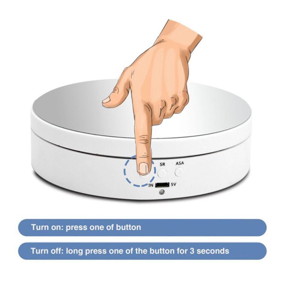 Base Plataforma Exhibición Fotografía Productos  360 Giratoria