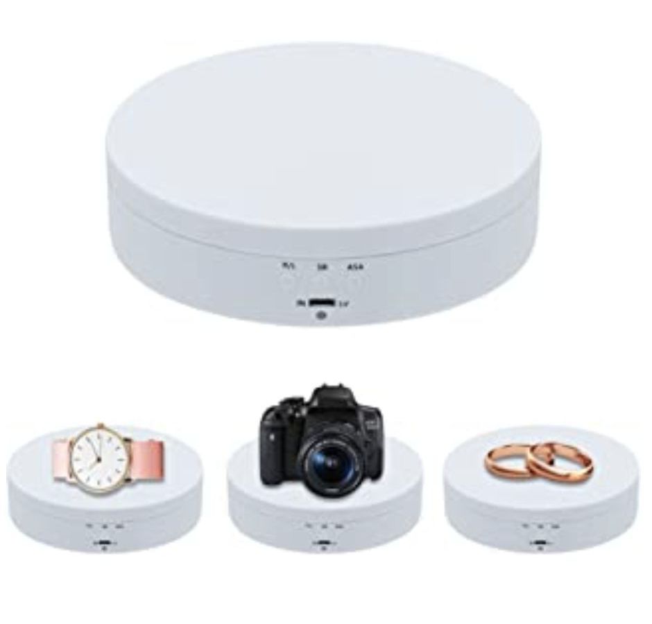 Base Plataforma Exhibición Fotografía Productos  360 Giratoria