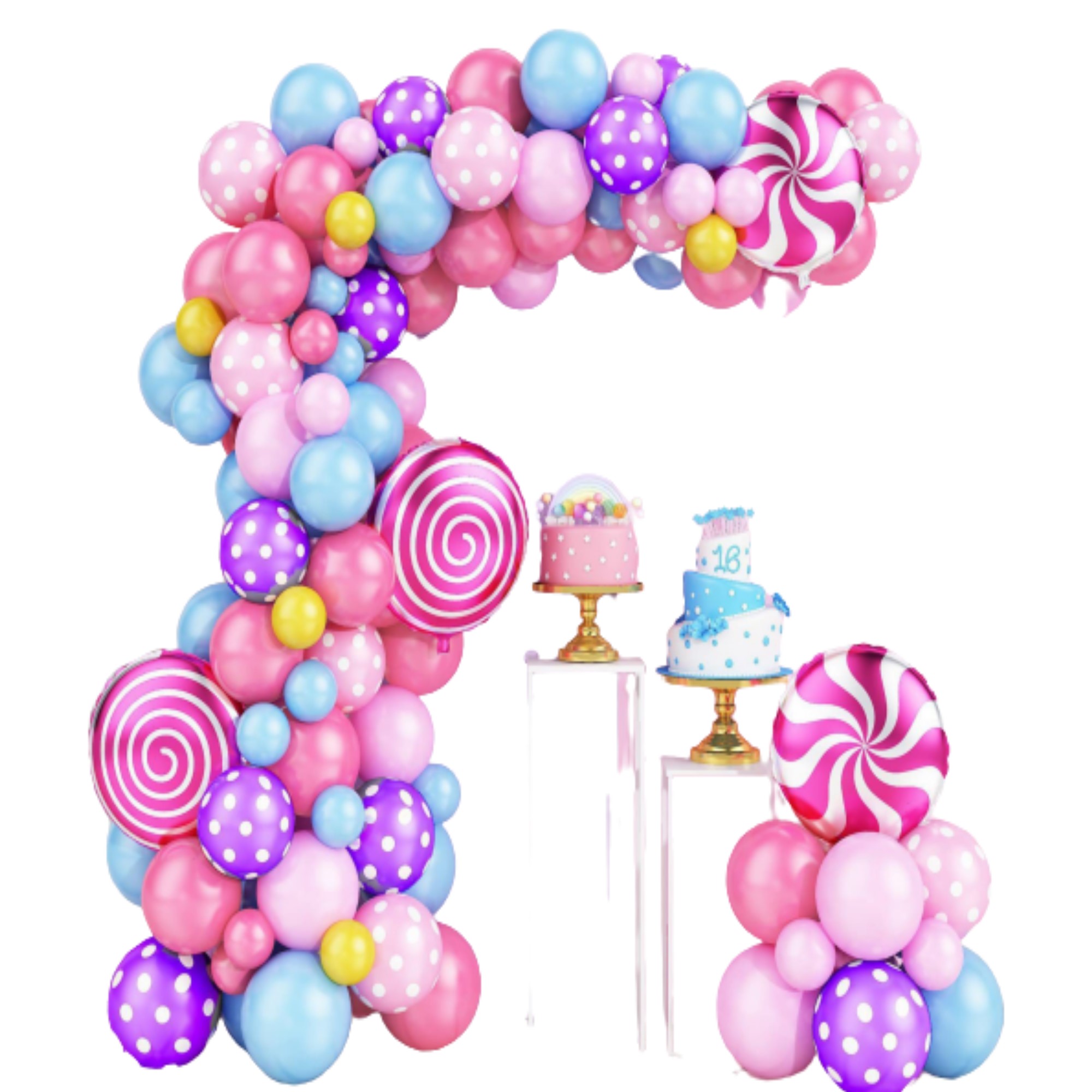 Globos Para Decoración De Fiesta Metálicos Y Latex Caramelos