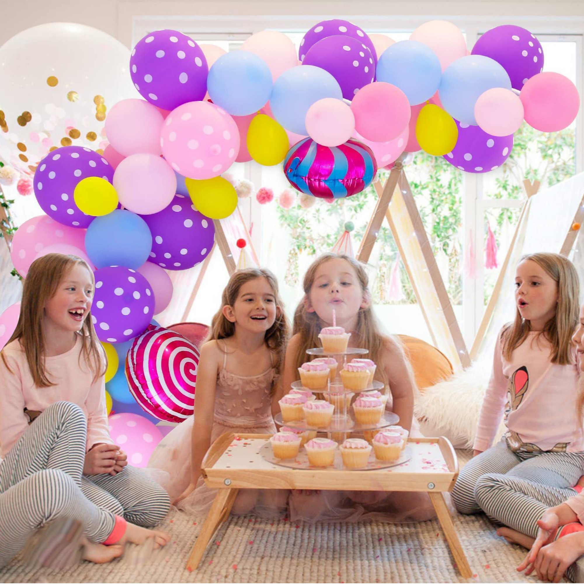 Globos Para Decoración De Fiesta Metálicos Y Latex Caramelos