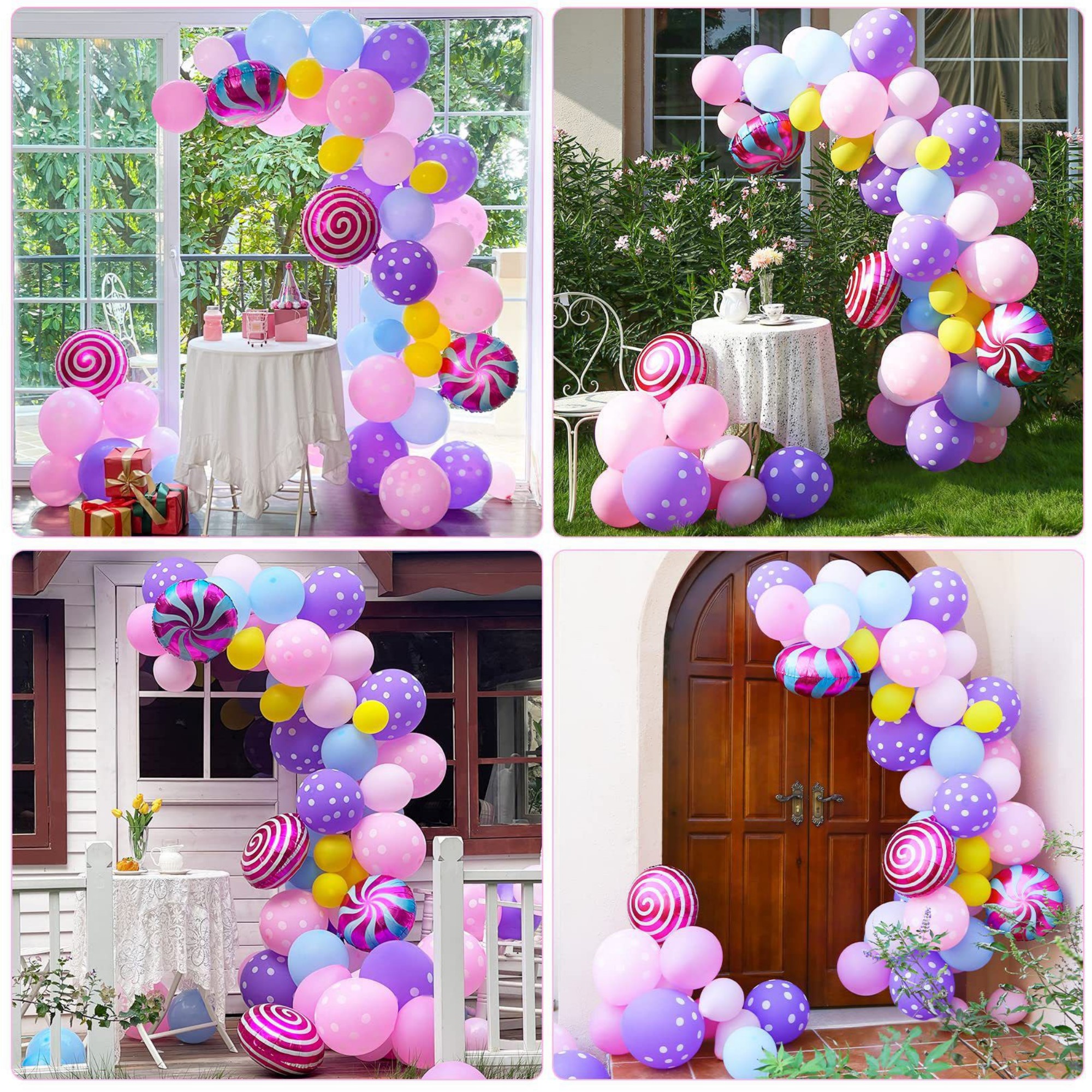 Globos Para Decoración De Fiesta Metálicos Y Latex Caramelos