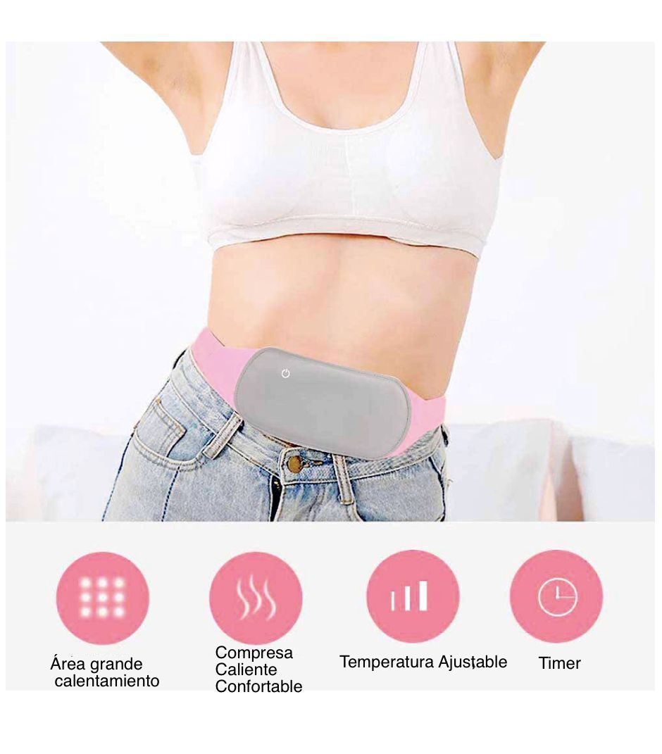 Cinturon Termico Vibracion Para Espalda Colicos Cuello Usb