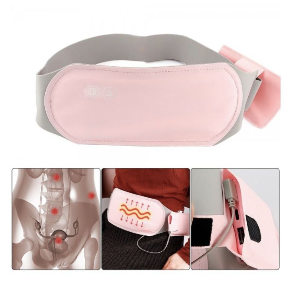 Cinturon Termico Vibracion Para Espalda Colicos Cuello Usb