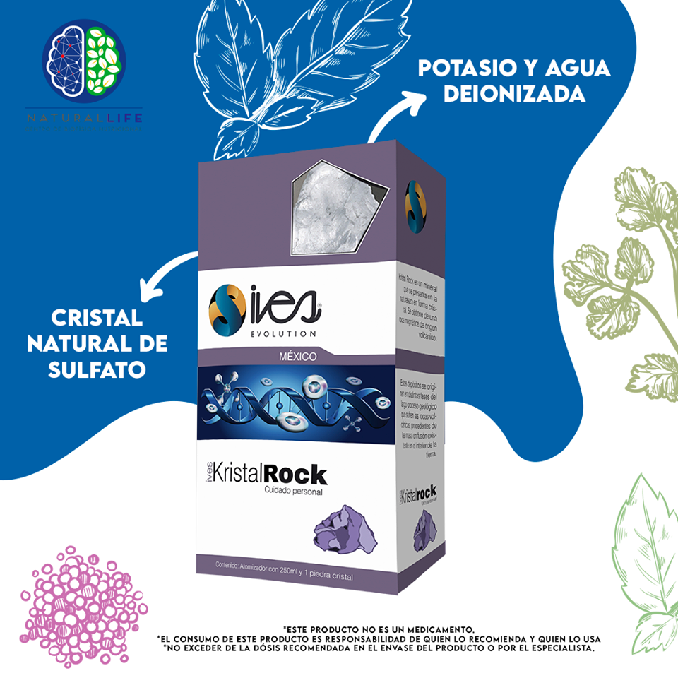 Kristal Rock Ives Evolution México Desodorante Ecológico Natural