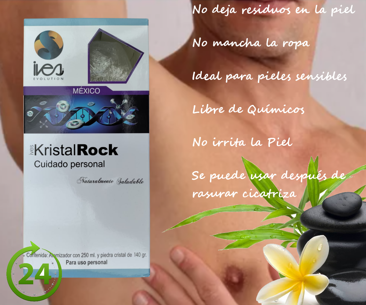 Kristal Rock Ives Evolution México Desodorante Ecológico Natural