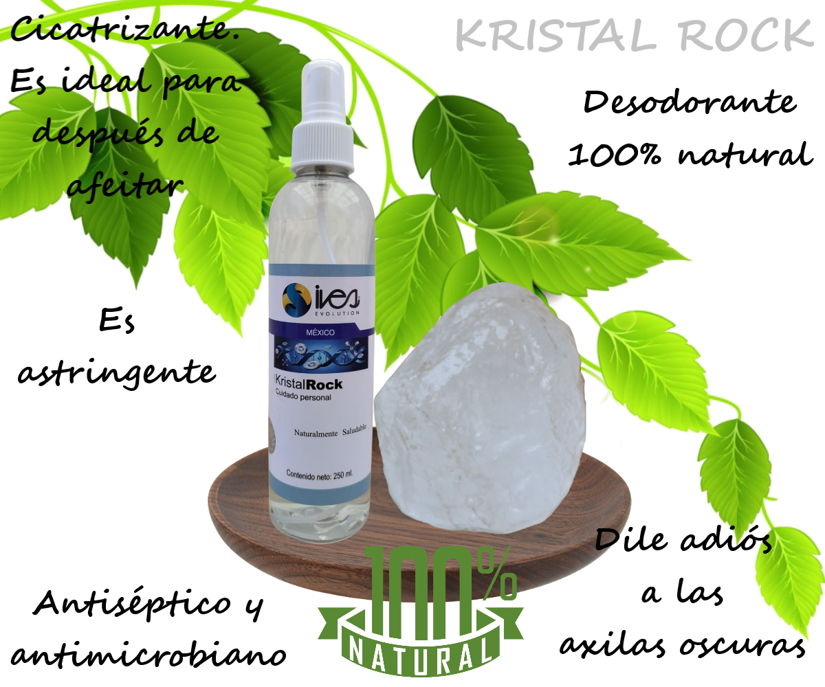 Kristal Rock Ives Evolution México Desodorante Ecológico Natural