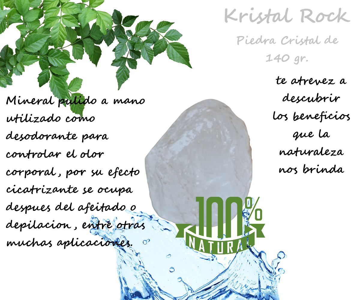 Kristal Rock Ives Evolution México Desodorante Ecológico Natural