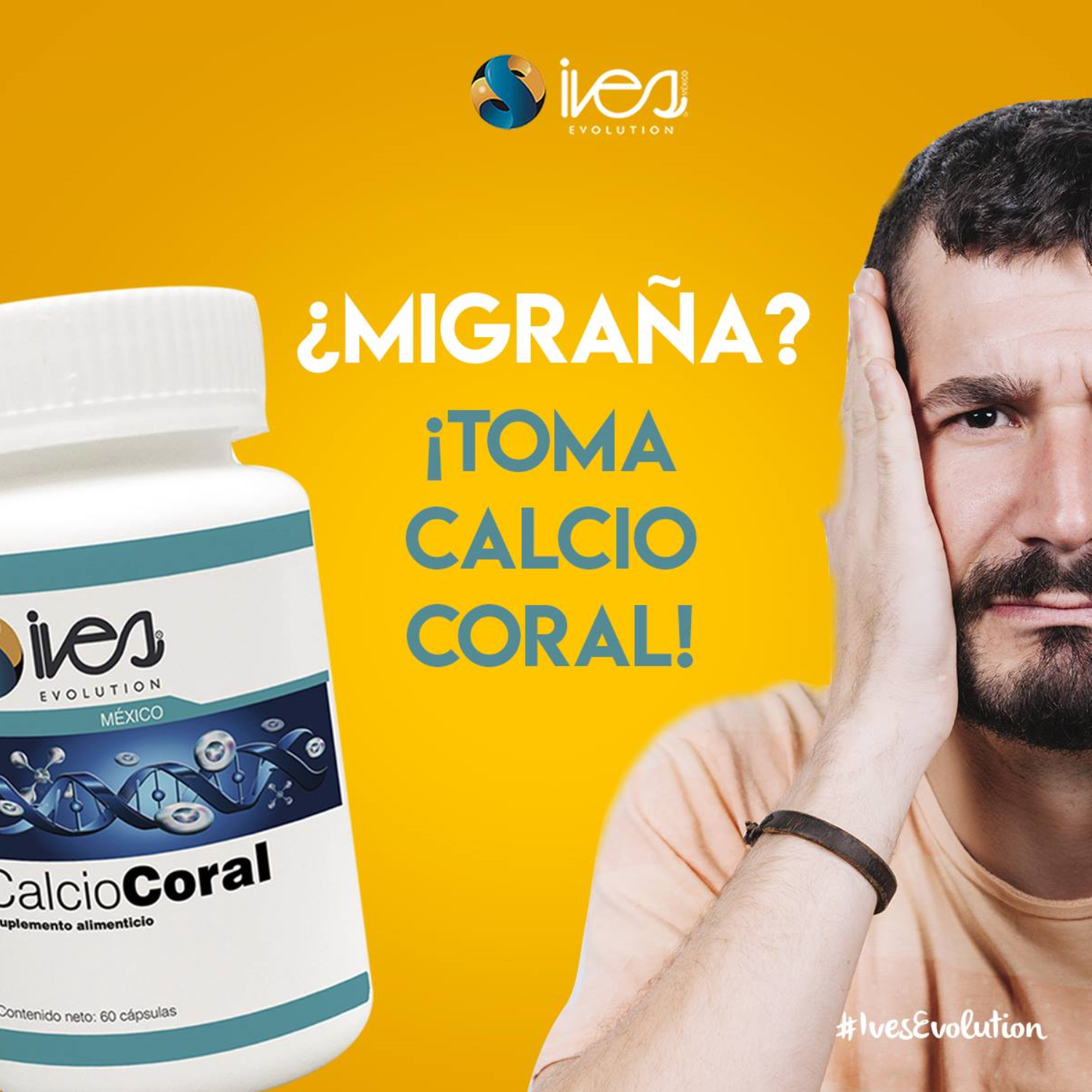 Calcio de Coral Ives Evolution Mexico con Certificado de Origen Okinawa Japón 60 Cáps.