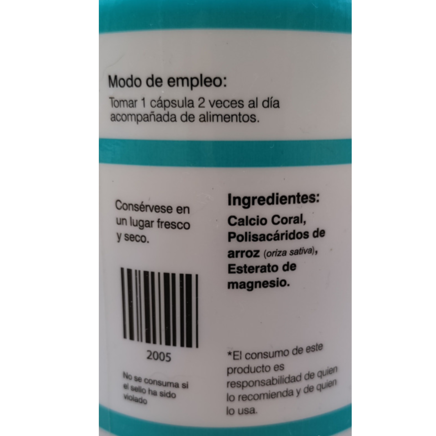 Calcio de Coral Ives Evolution Mexico con Certificado de Origen Okinawa Japón 60 Cáps.