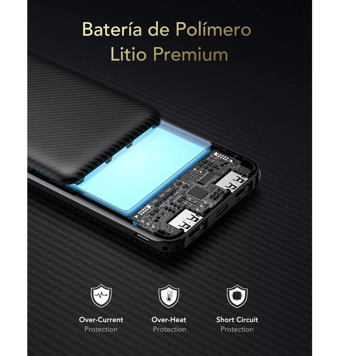 Banco De Energía 10000mah Pila Cargador Portátil