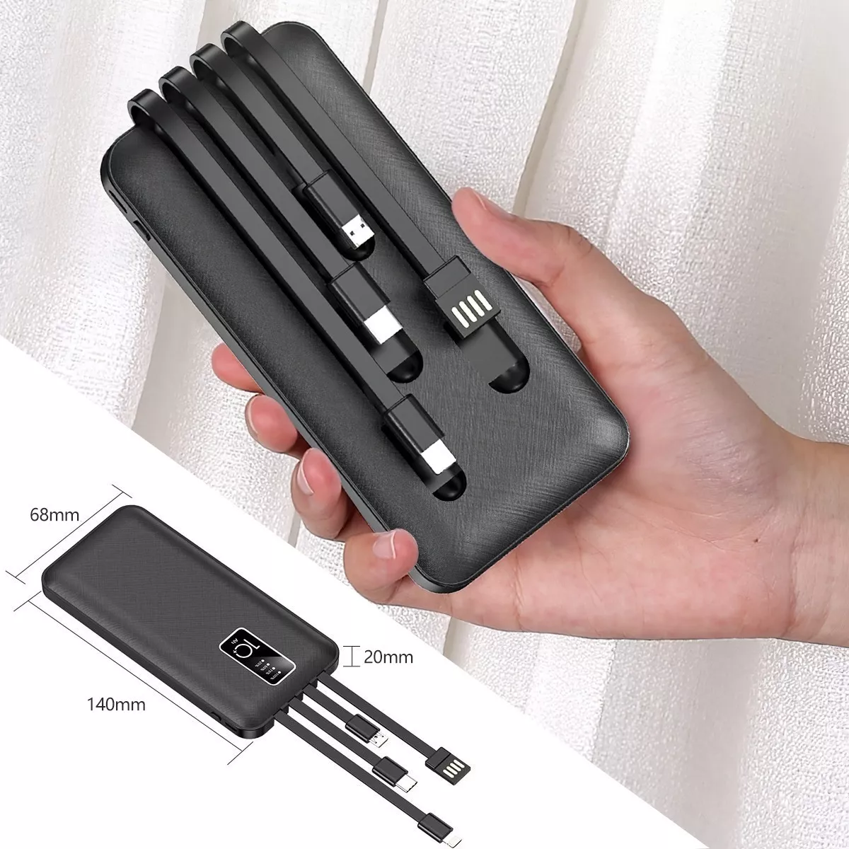 Cargador Power Bank Pila Bateria Portatil 20000mah+adaptador