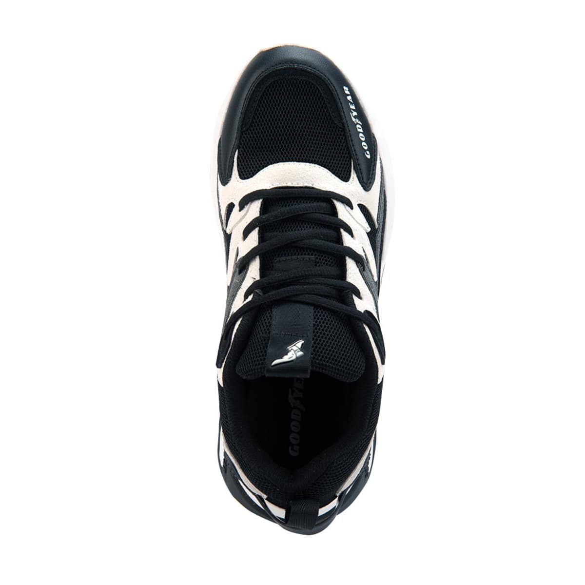 Tenis urbanos Chunky blancos con negro para hombre, marca Goodyear, mod. 1064558
