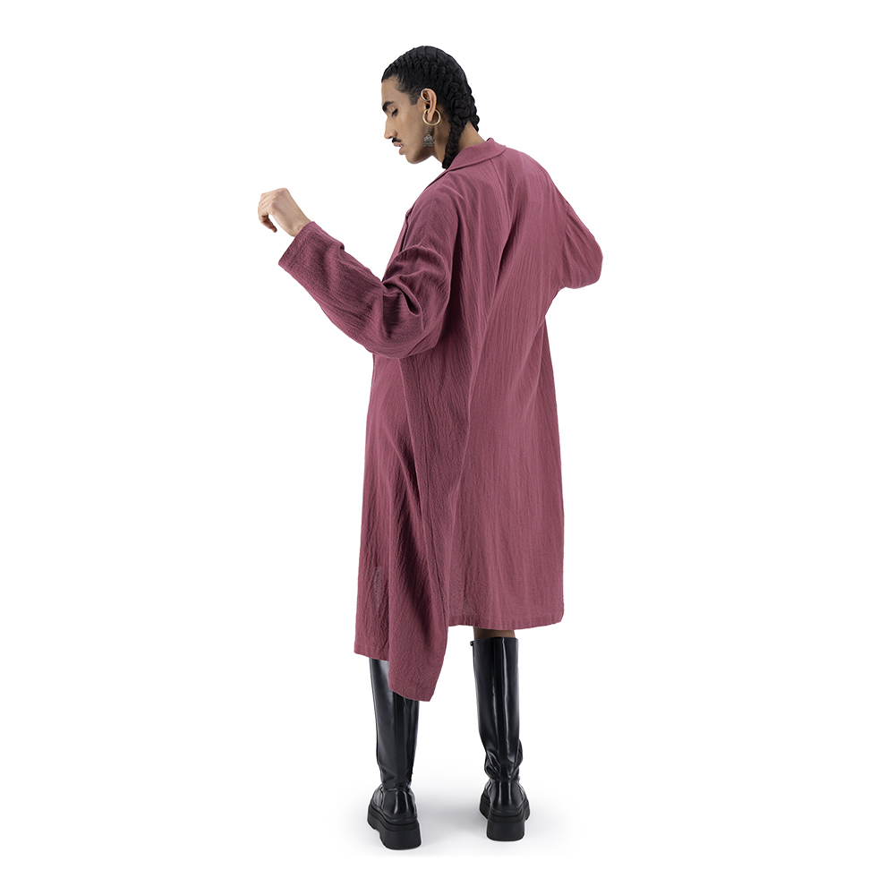 Túnica Colección Merkabá x Alan Wein vino algodón