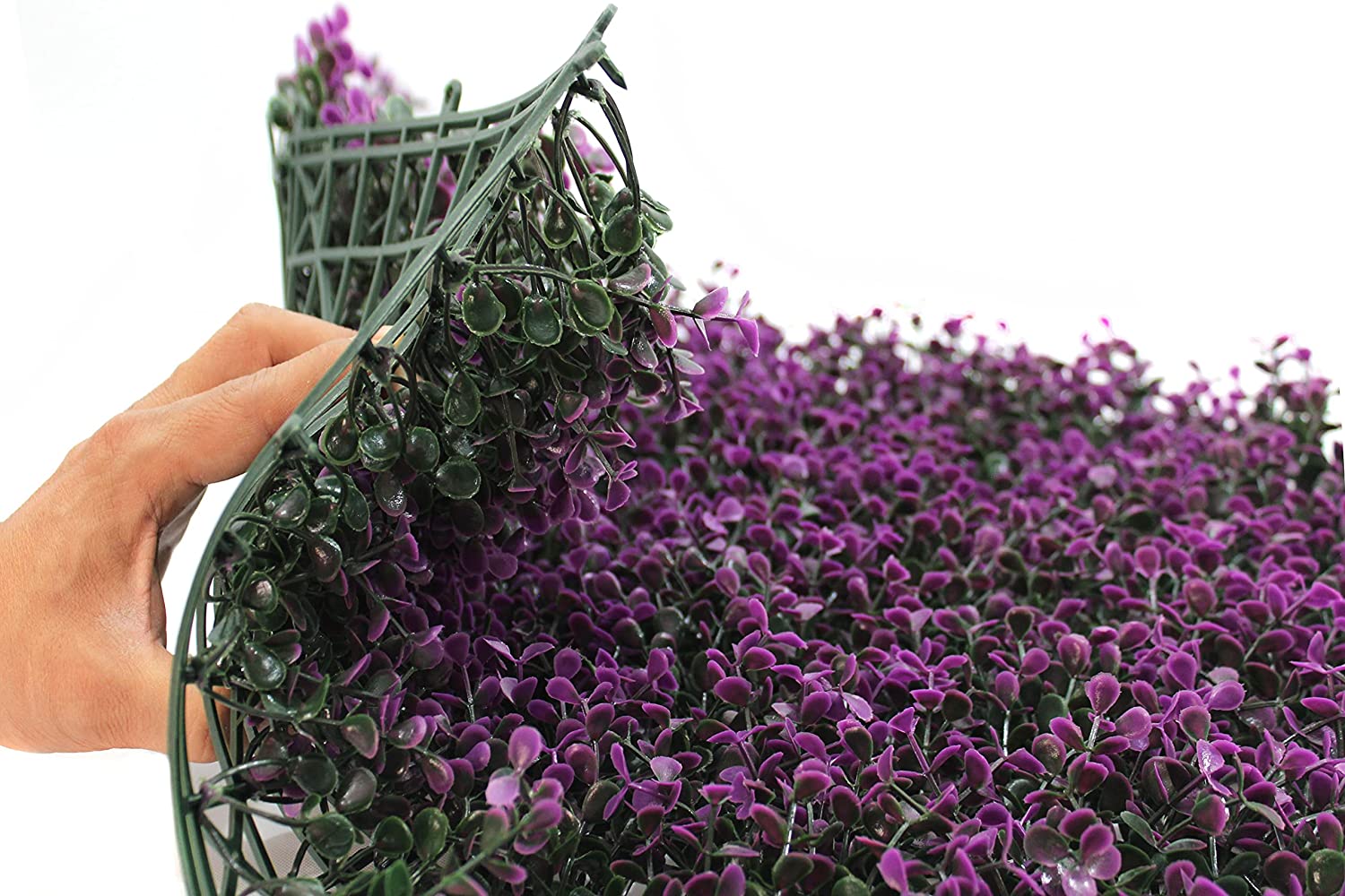 Follaje Sintetico Arrayan Morado Tekno Step 4 Pzas 50x50 Cm 1m2