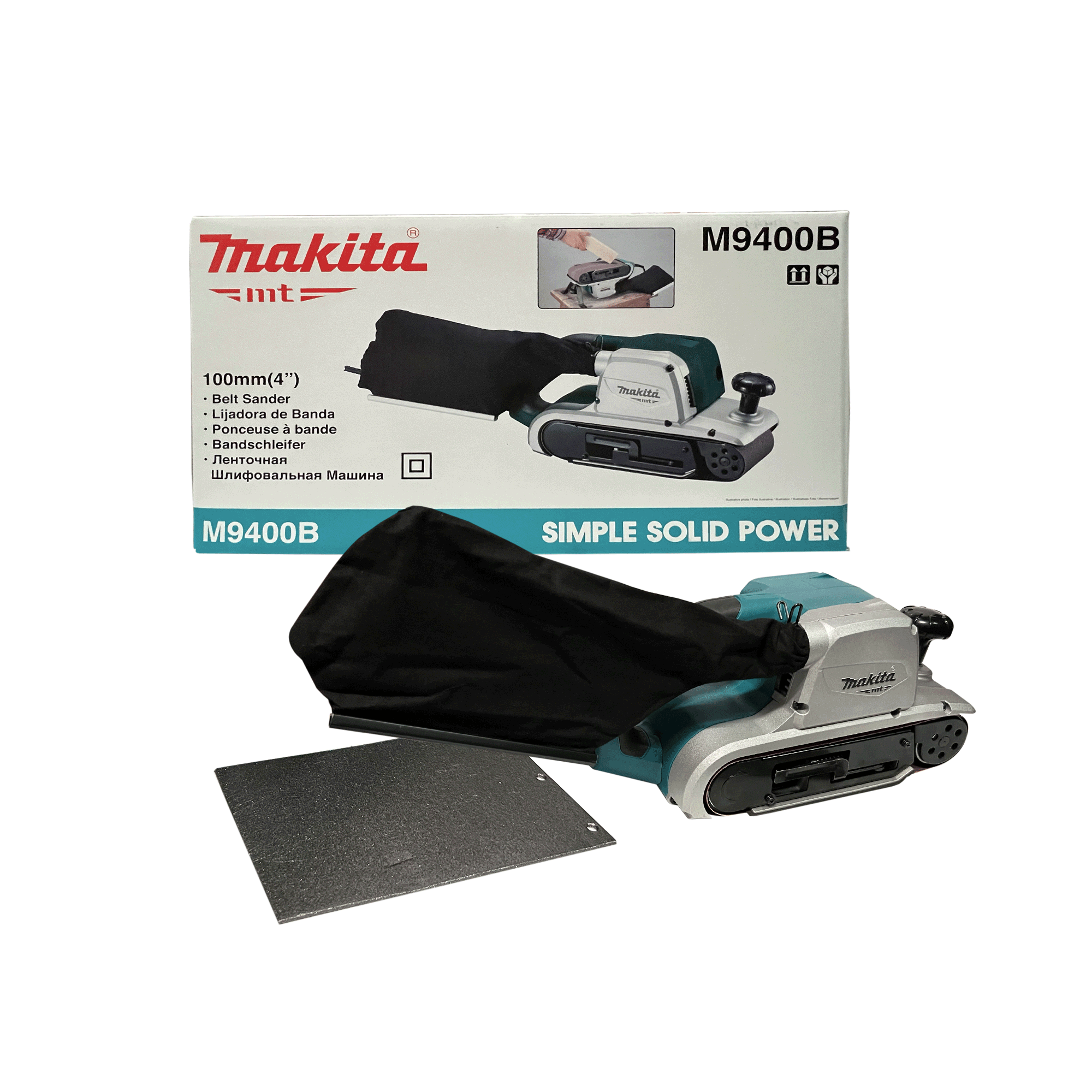 Lijadora de Banda Makita M9400G 4" X 24" 940 W					 					