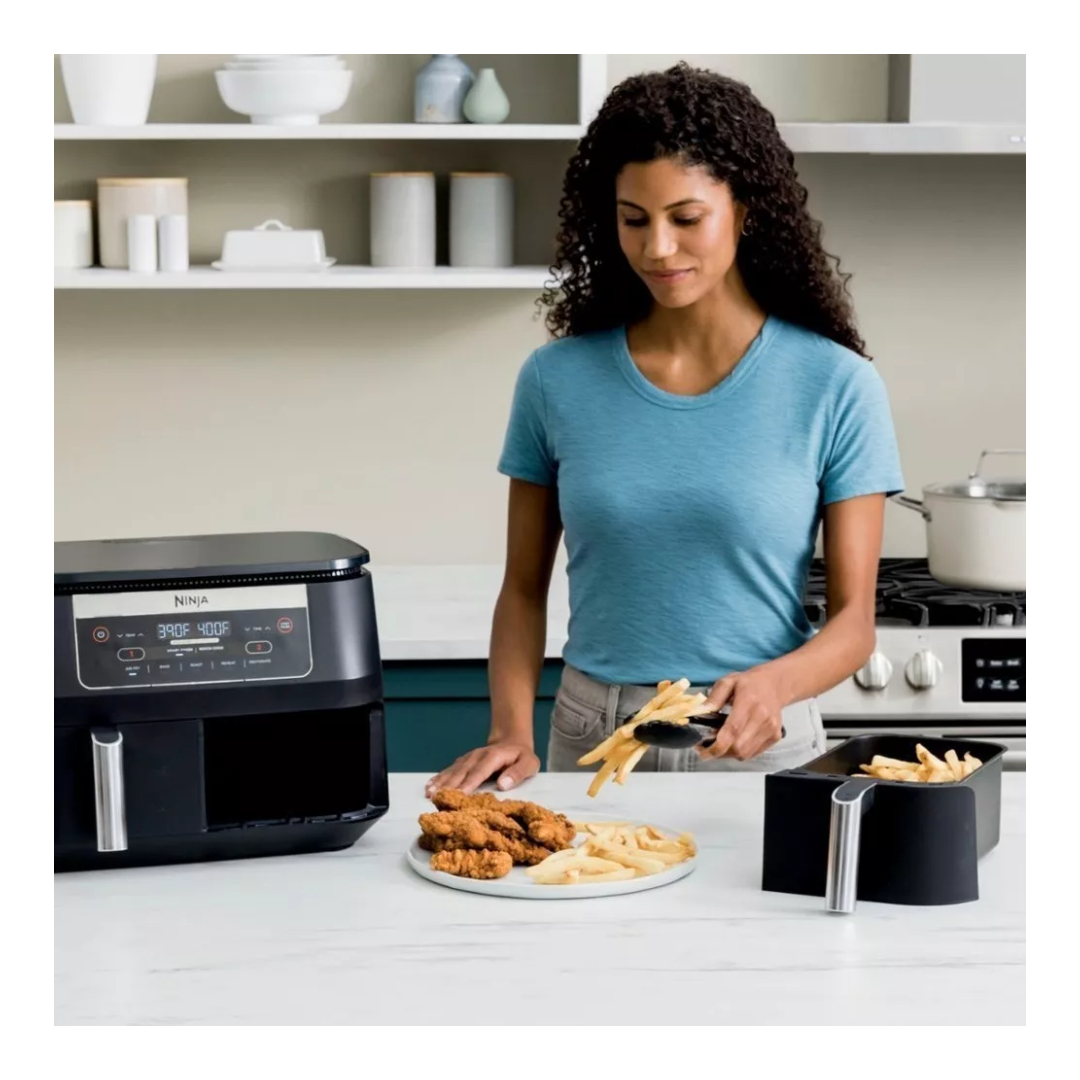 Ninja - Freidora De Aire Foodi 5 En 1 Dual Zone Dz090