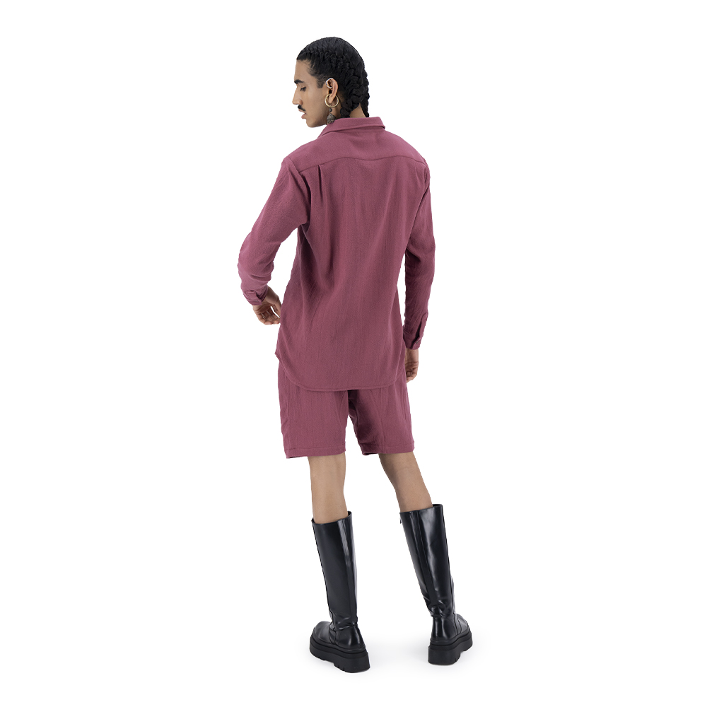 Camisa Colección Merkabá x Alan Wein vino Lino