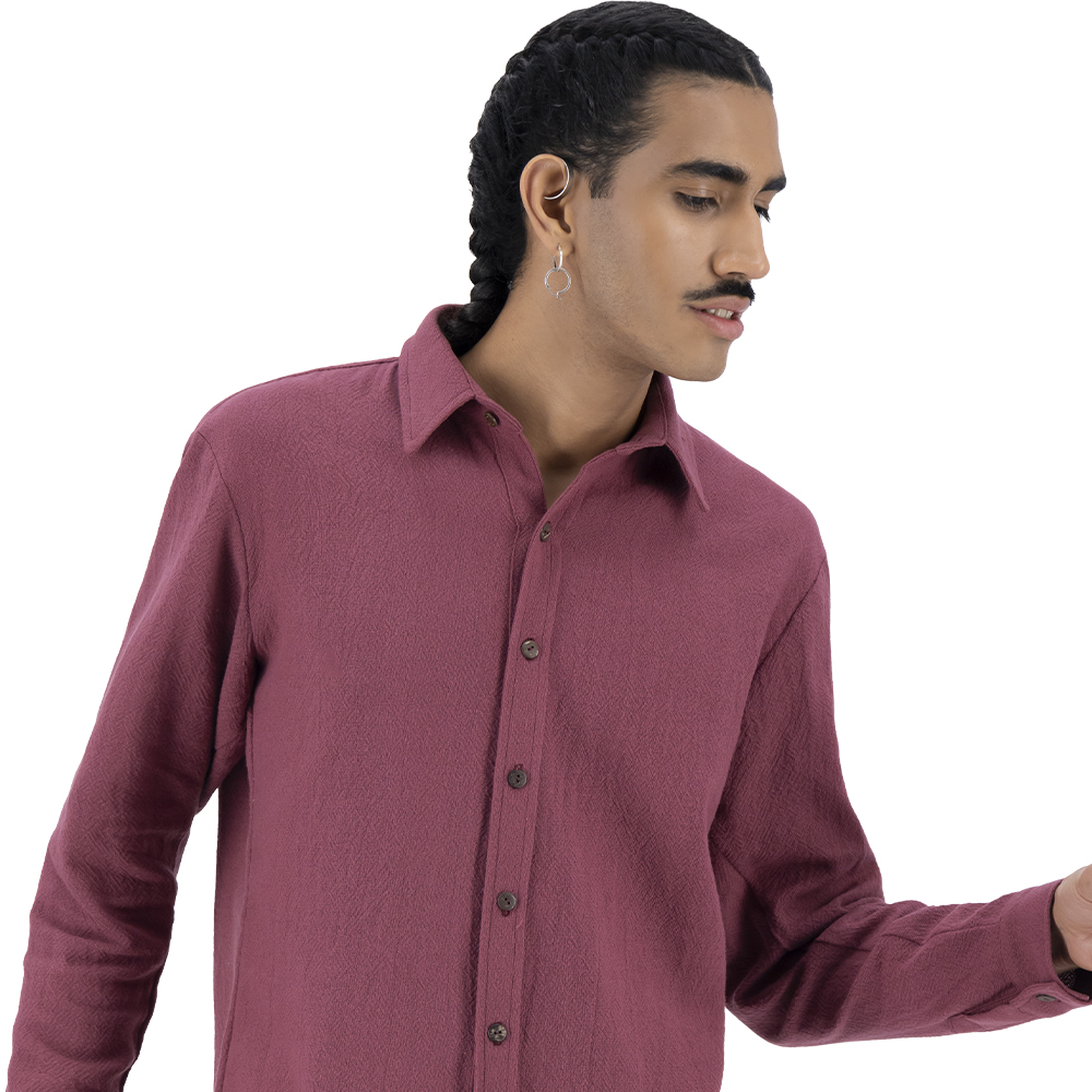 Camisa Colección Merkabá x Alan Wein vino Lino