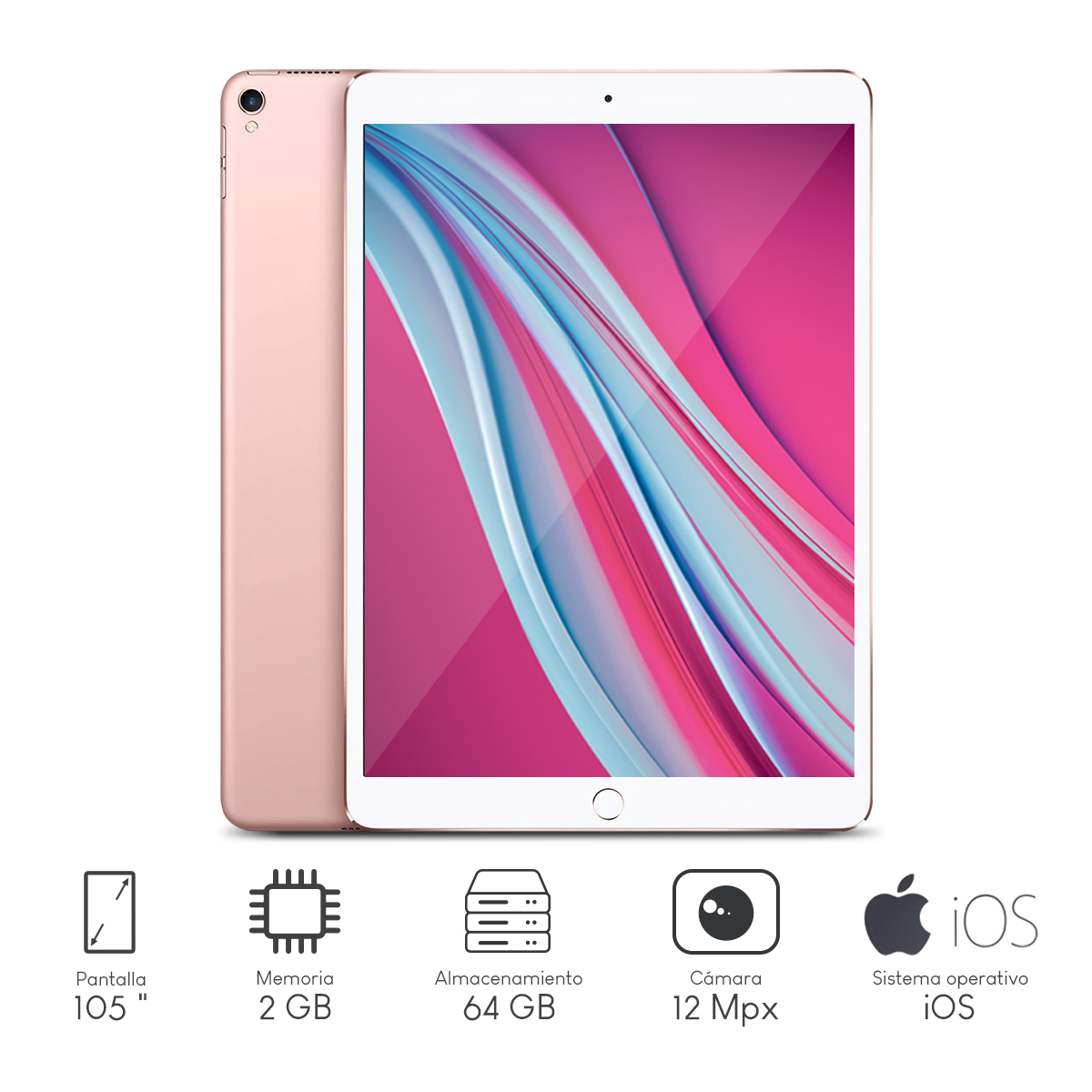 Tablet Apple Ipad Pro 64GB 10.5Pulg gsm Rose Gold MQF22LL-A