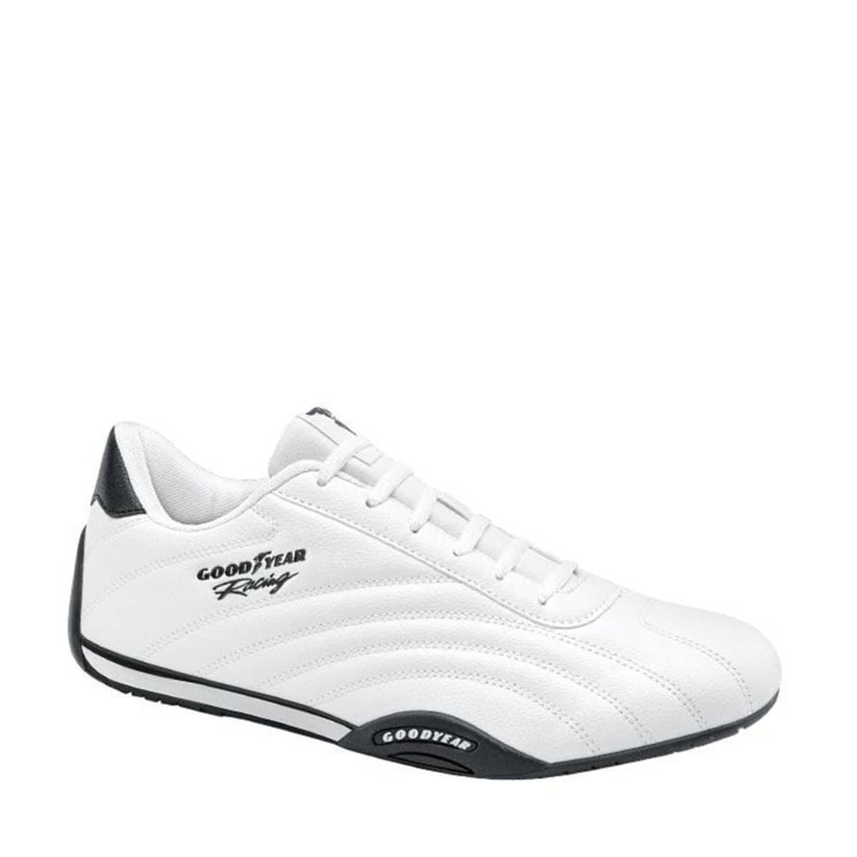 Tenis deportivo Racer marca Goodyear Racing color blanco, para hombre, mod. 1065030